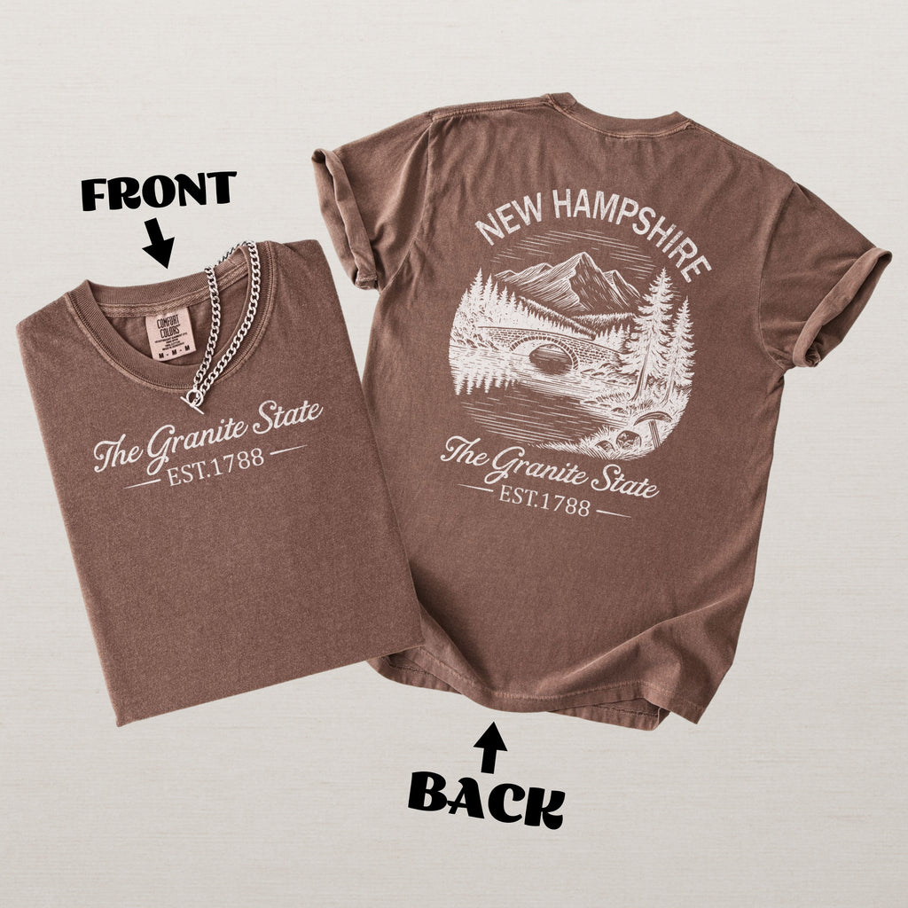 New Hampshire  Retro Mountain Granite State Comfort Colors Souvenir T-Shirt