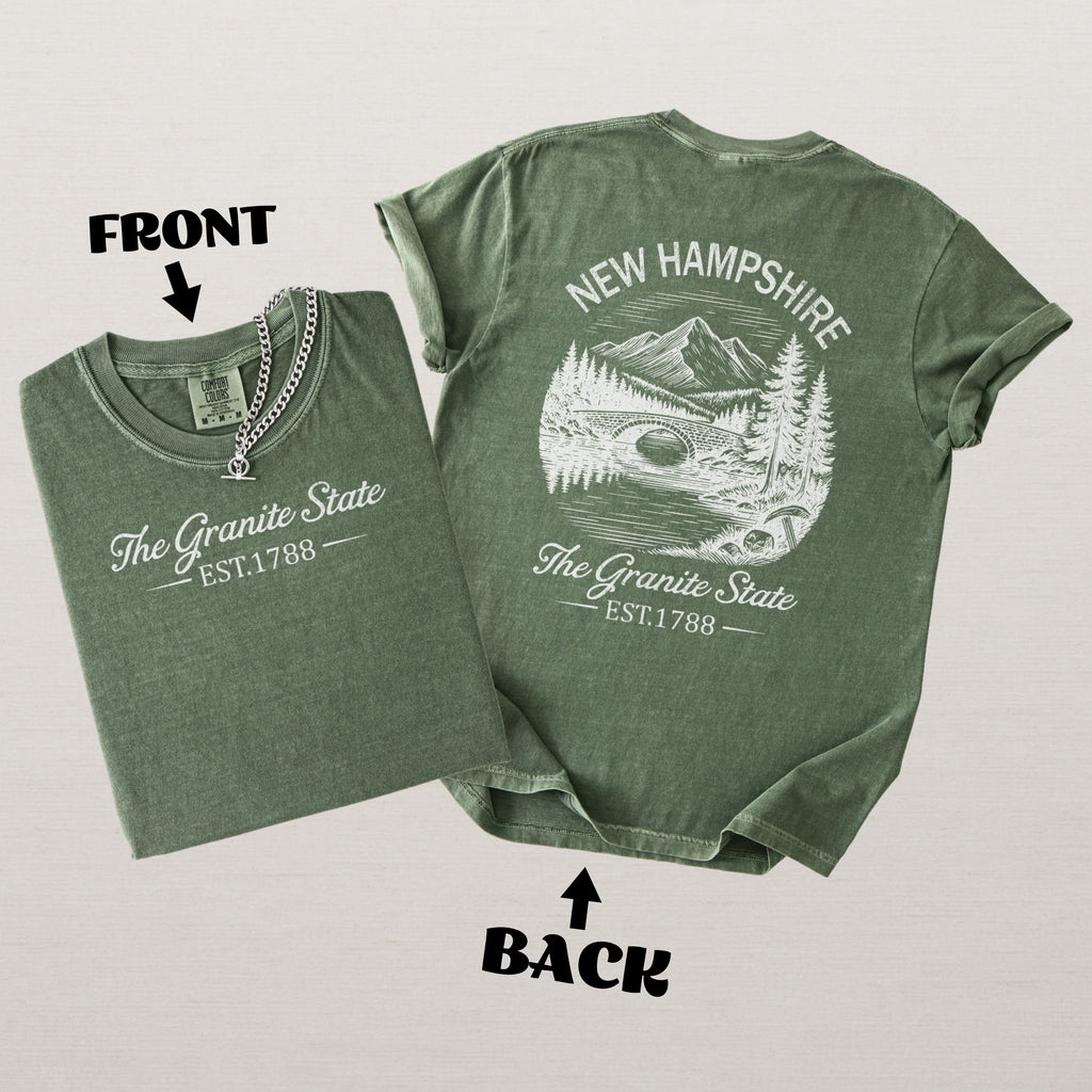 New Hampshire  Retro Mountain Granite State Comfort Colors Souvenir T-Shirt
