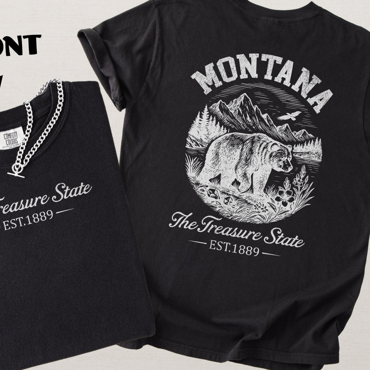 Montana Vintage Mountain Big Sky State Comfort Colors Souvenir T-Shirt