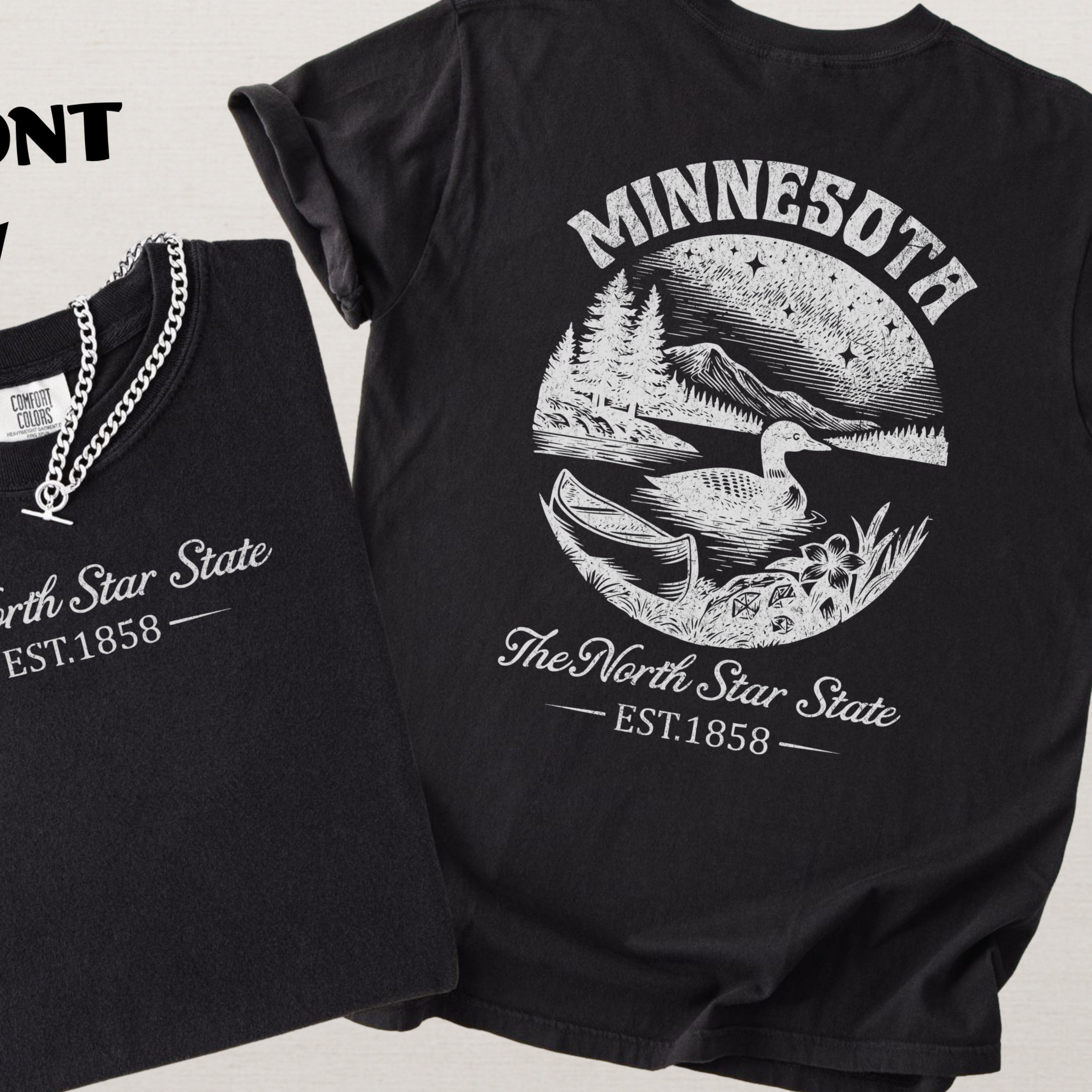 Minnesota Vintage North Star State Comfort Colors Souvenir T-Shirt