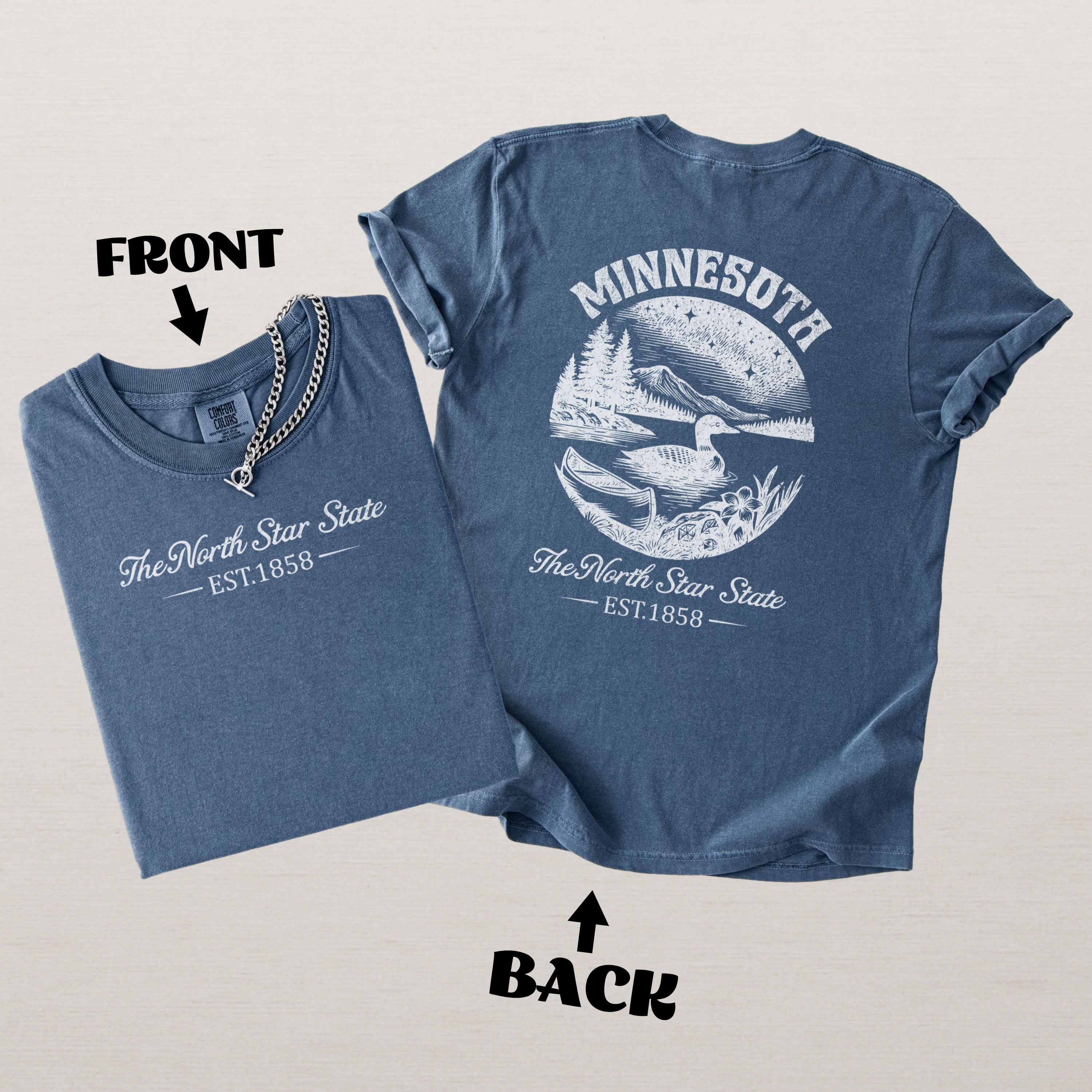 Minnesota Vintage North Star State Comfort Colors Souvenir T-Shirt