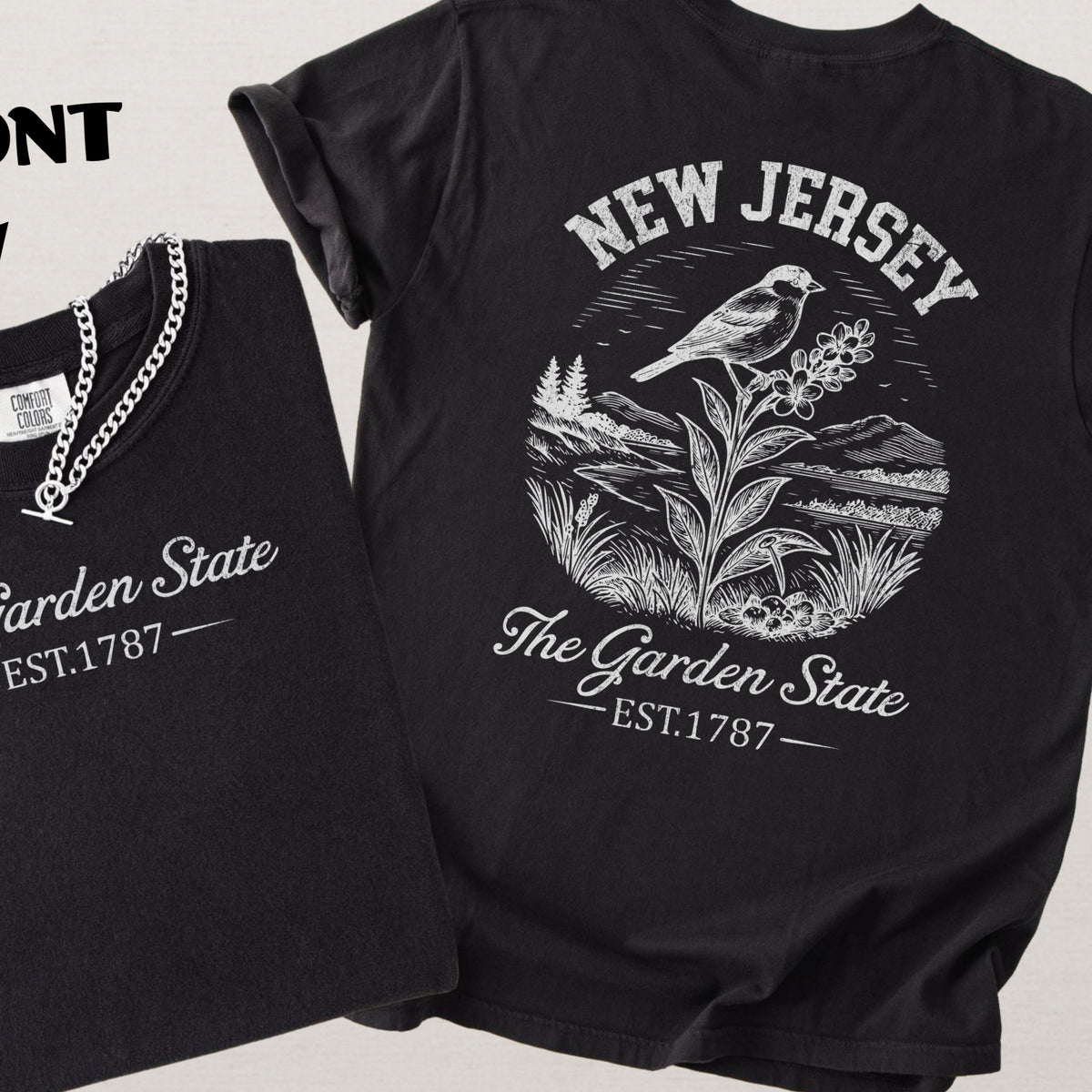 New Jersey Retro Shore Garden State Comfort Colors Souvenir T-Shirt