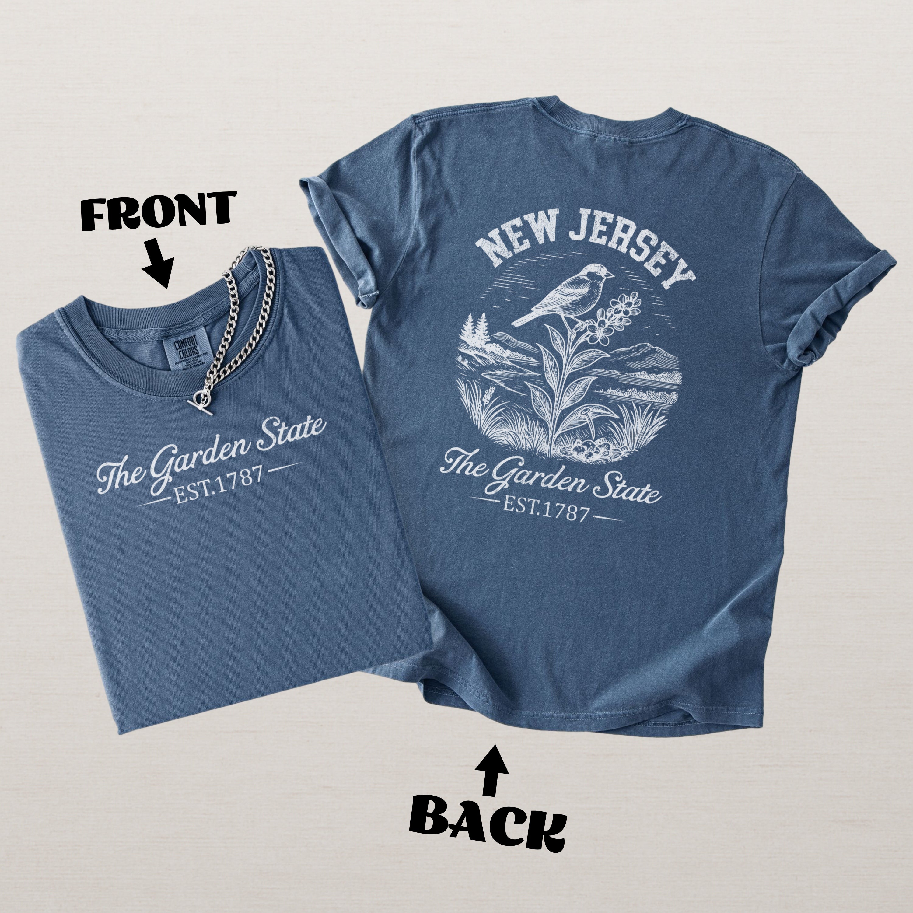 New Jersey Retro Shore Garden State Comfort Colors Souvenir T-Shirt