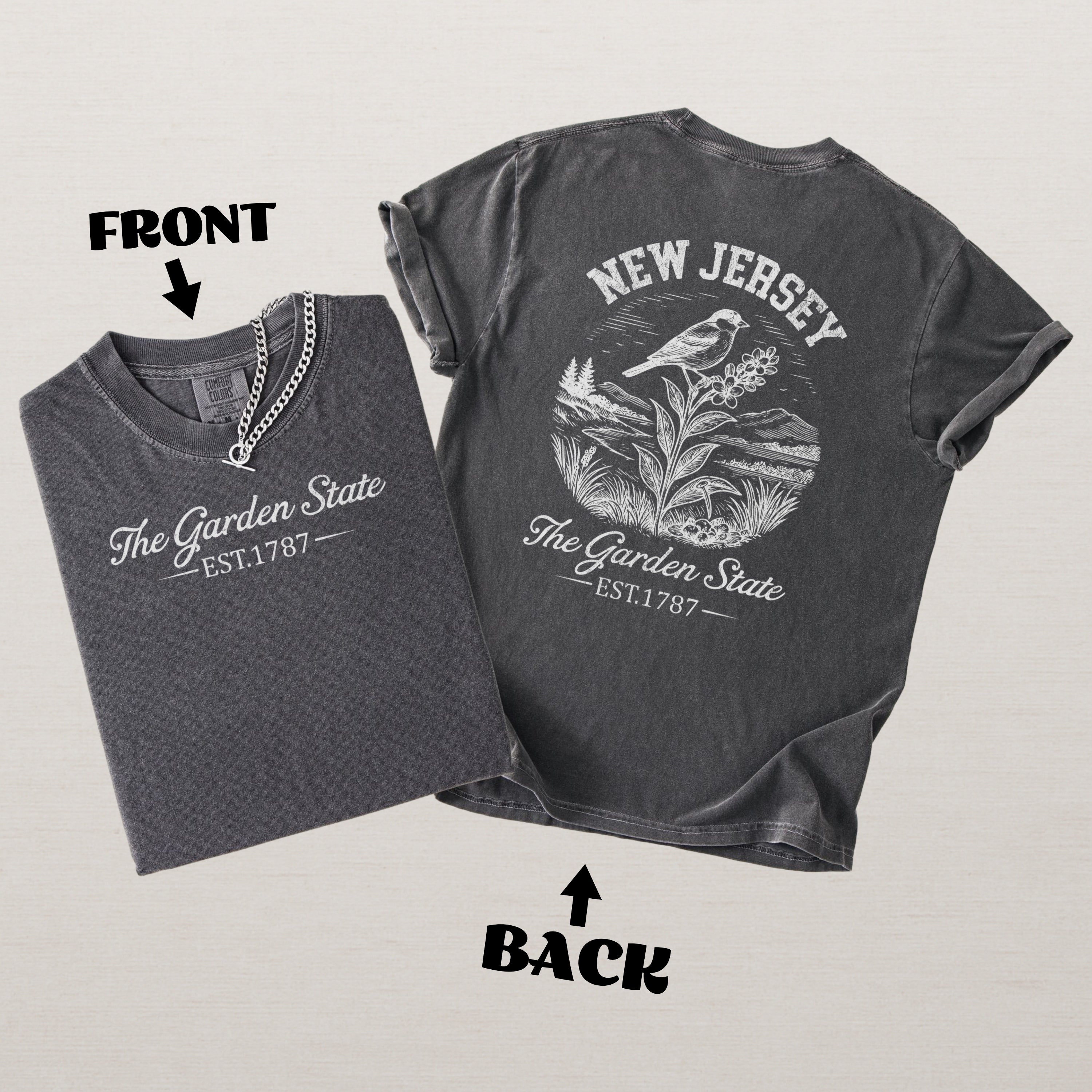 New Jersey Retro Shore Garden State Comfort Colors Souvenir T-Shirt