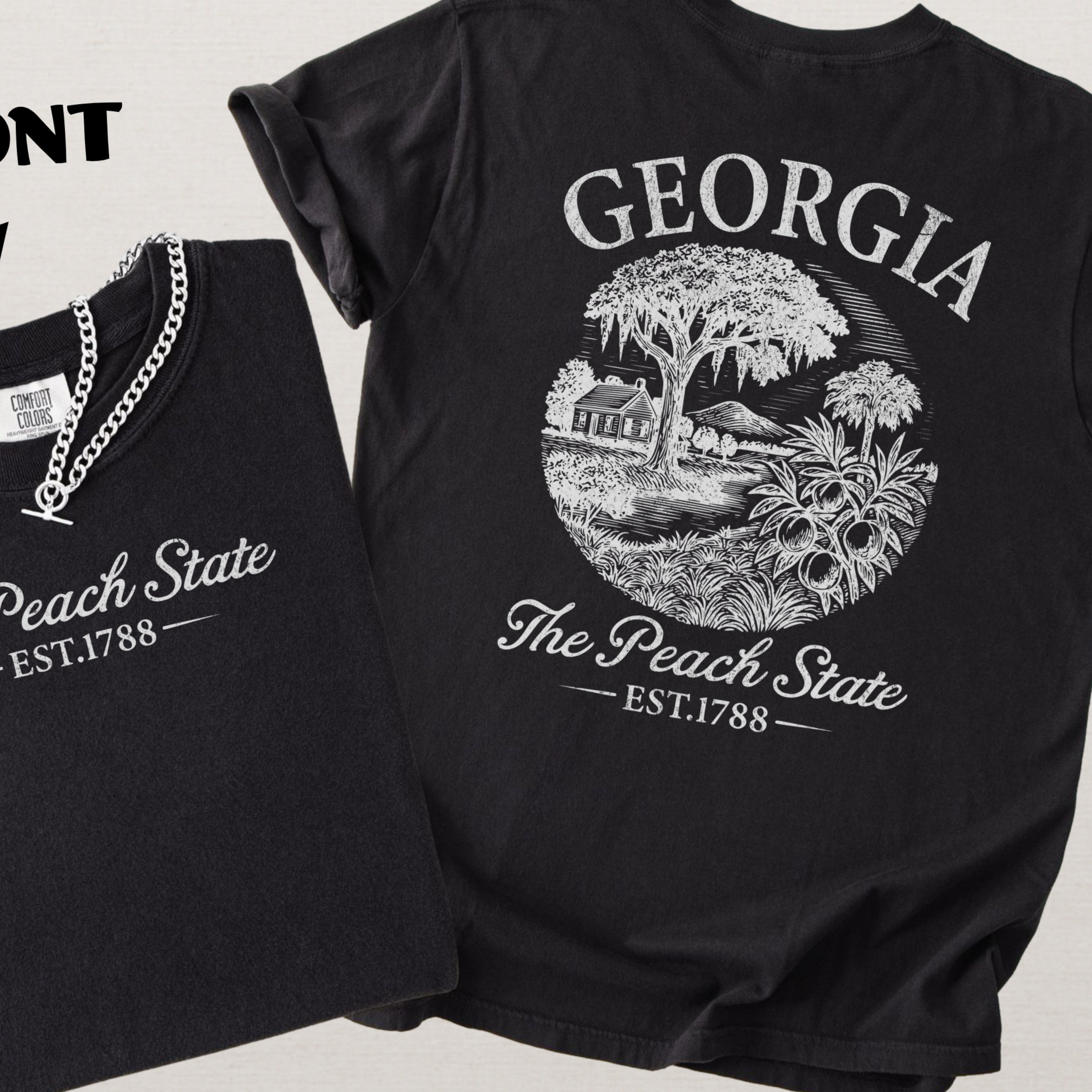 Georgia Vintage Peach State Southern Pride Comfort Colors Souvenir T-Shirt