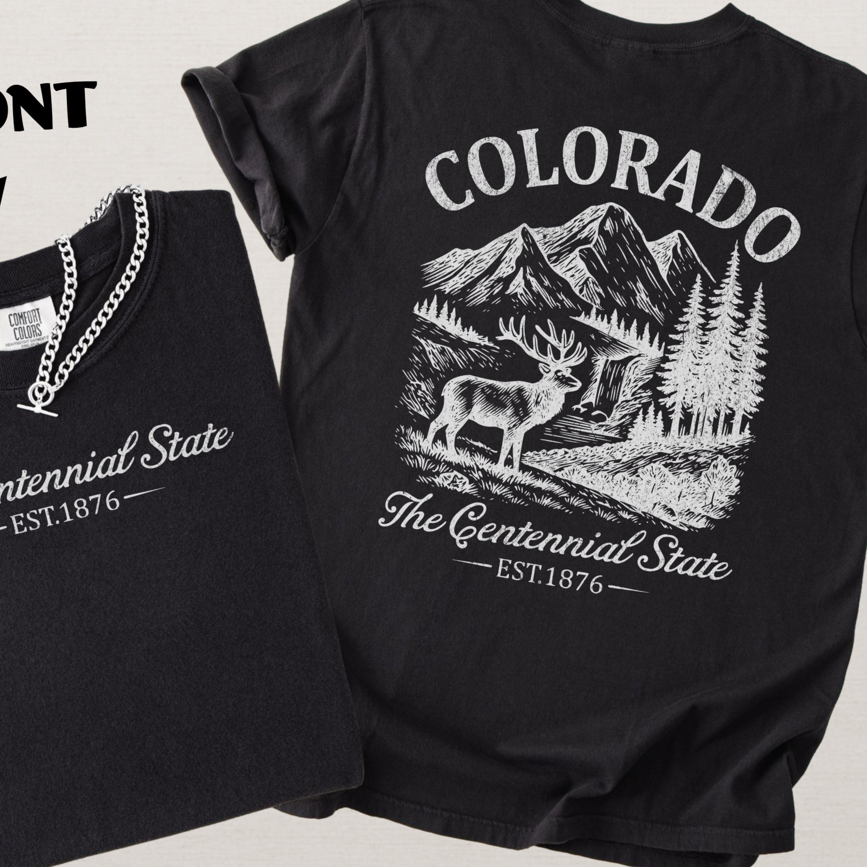 Colorado Retro Rocky Mountains Comfort Colors Souvenir T-Shirt