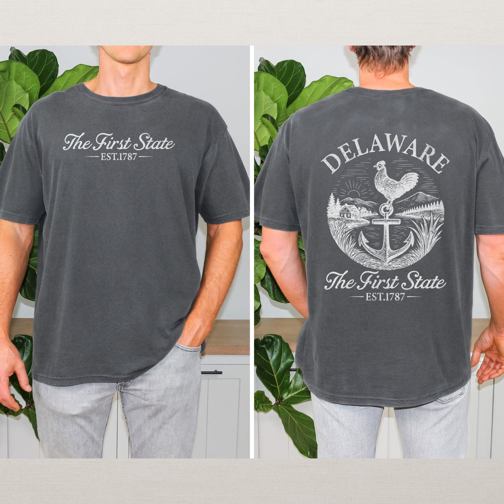 Delaware Retro The First State Comfort Colors Souvenir T-Shirt