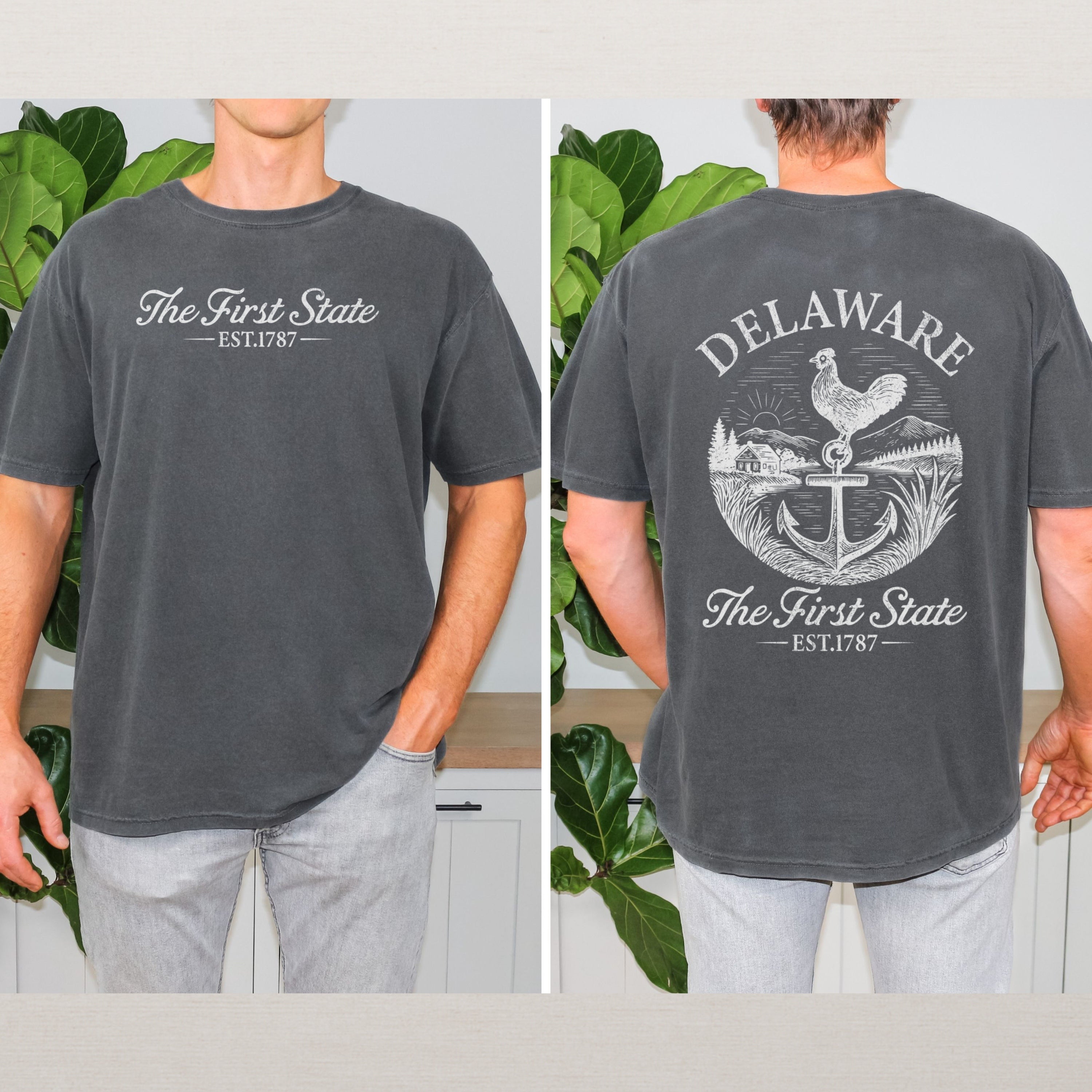 Delaware Retro The First State Comfort Colors Souvenir T-Shirt