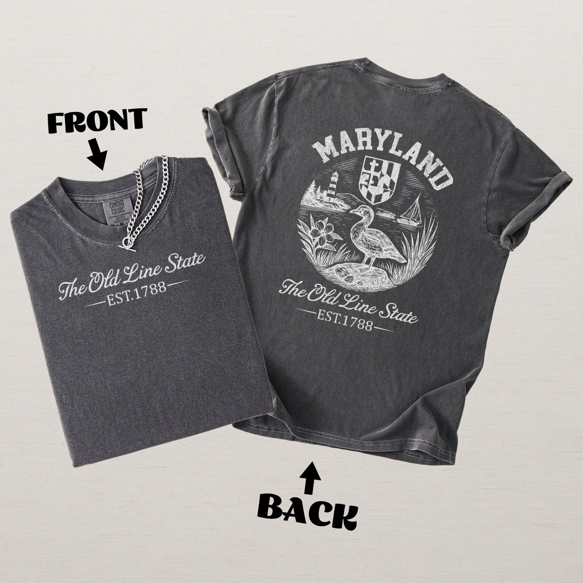 Maryland Retro Old Line State Comfort Colors Souvenir T-Shirt