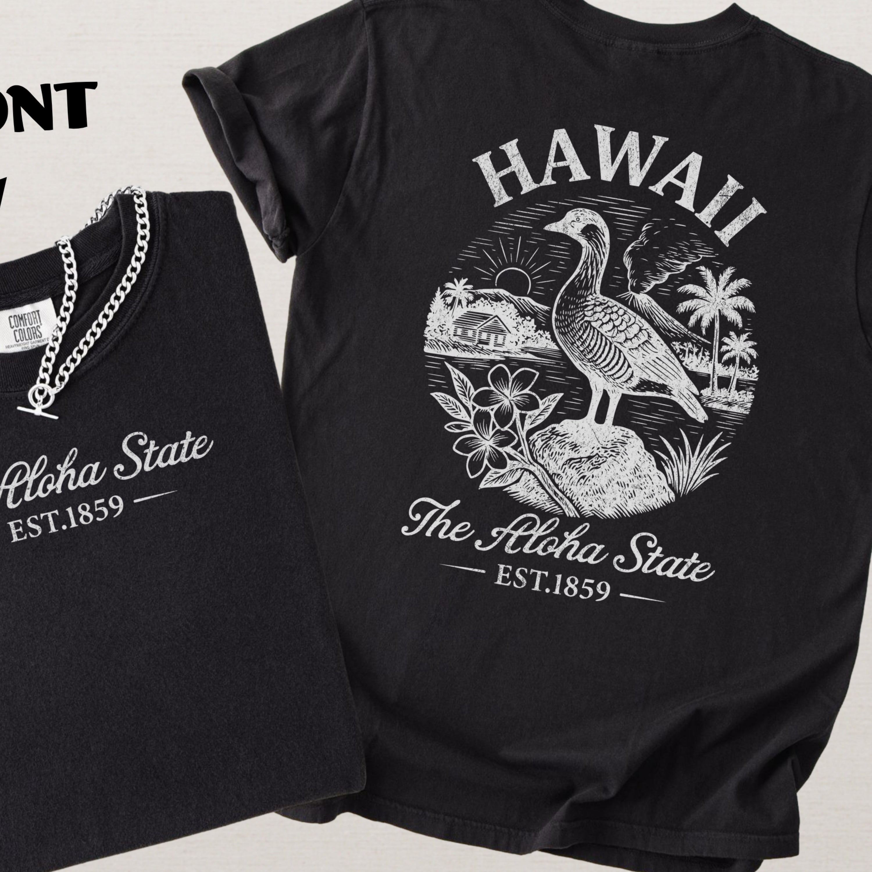 Hawaii Vintage Aloha Island Vibes Comfort Colors Souvenir T-Shirt