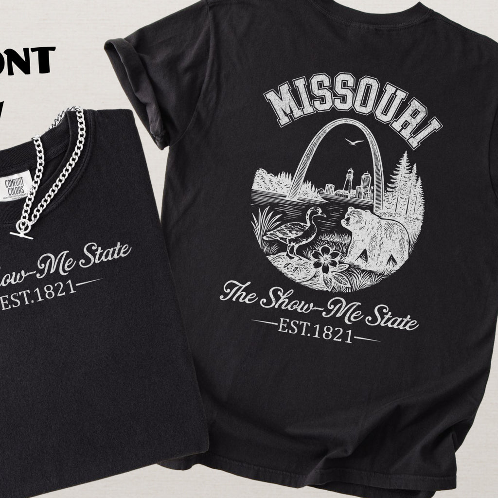Missouri Retro Gateway Arch Show Me State Comfort Colors Souvenir T-Shirt