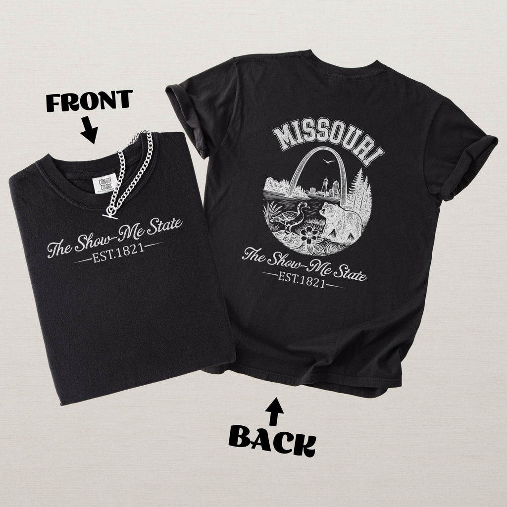 Missouri Retro Gateway Arch Show Me State Comfort Colors Souvenir T-Shirt