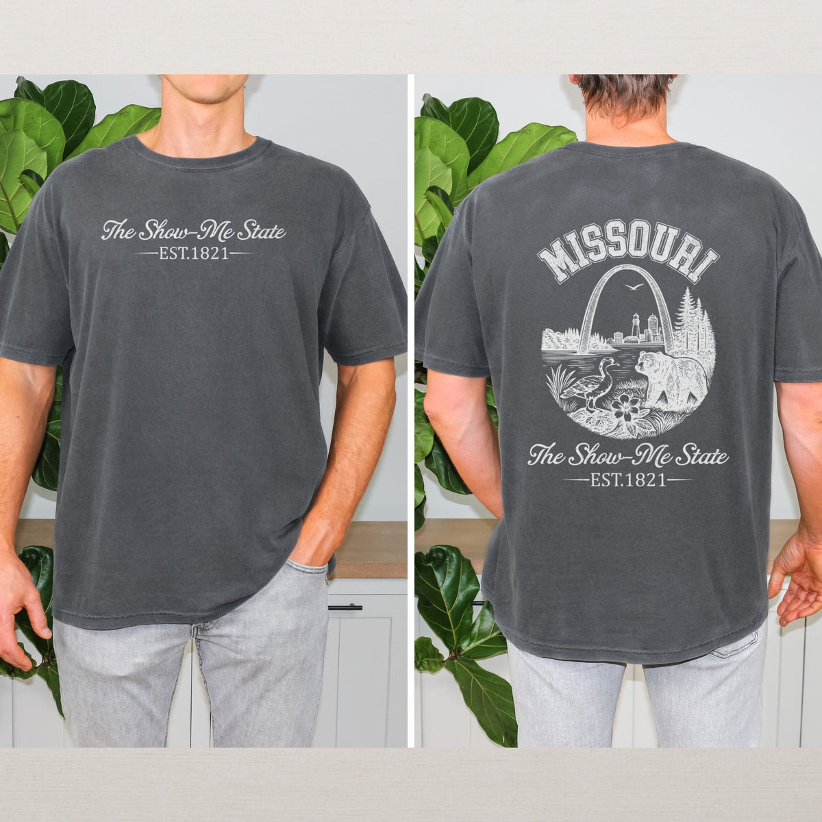Missouri Retro Gateway Arch Show Me State Comfort Colors Souvenir T-Shirt