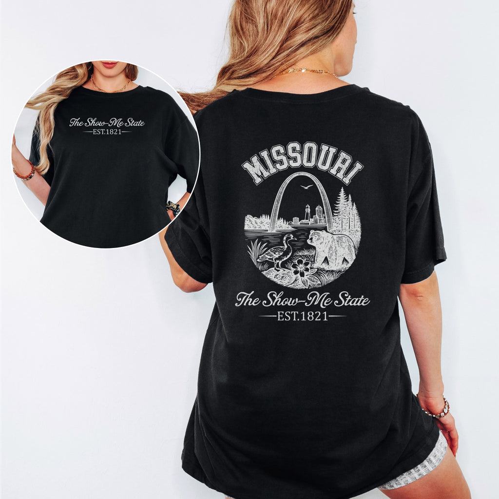 Missouri Retro Gateway Arch Show Me State Comfort Colors Souvenir T-Shirt
