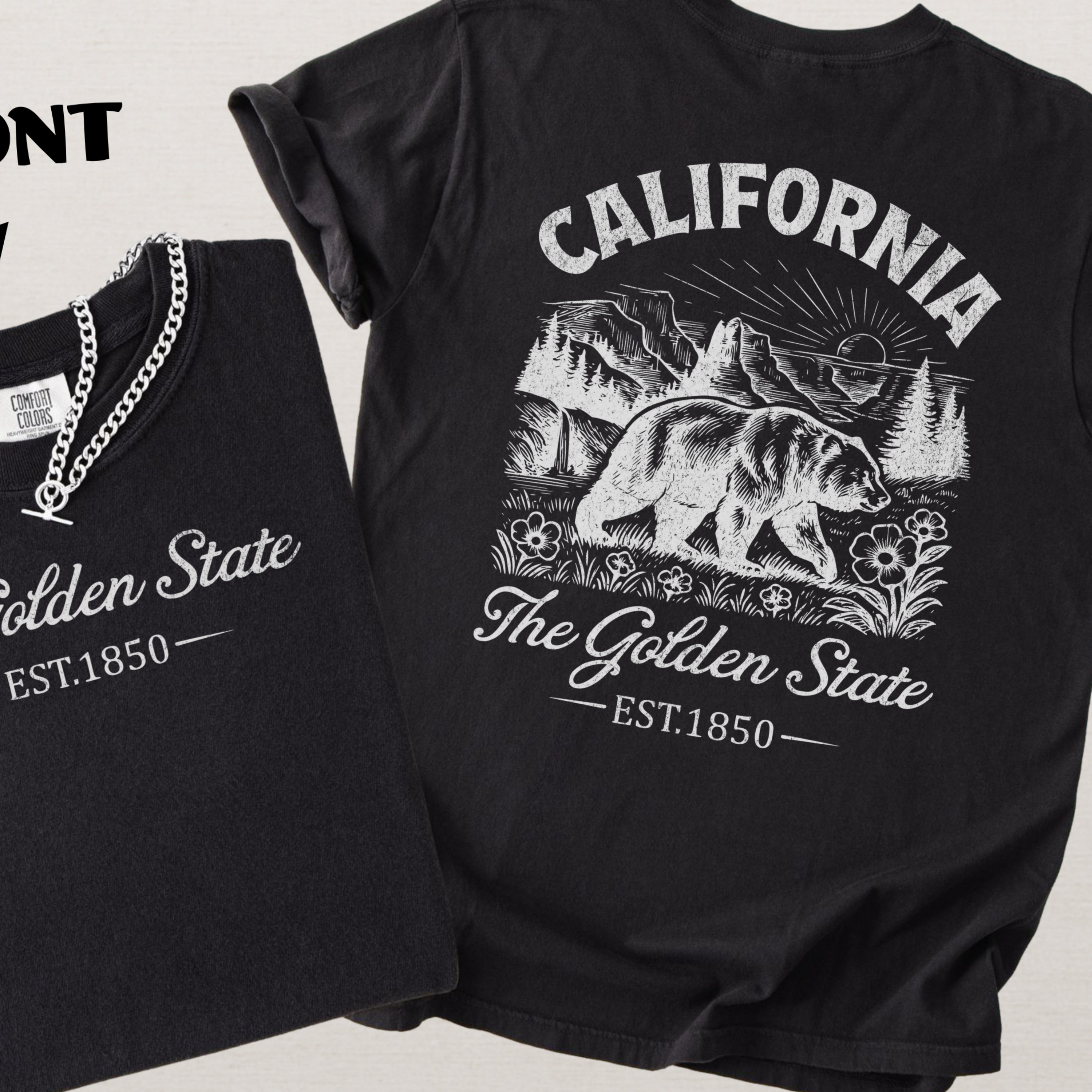 California Retro Golden State Comfort Colors Souvenir T-Shirt