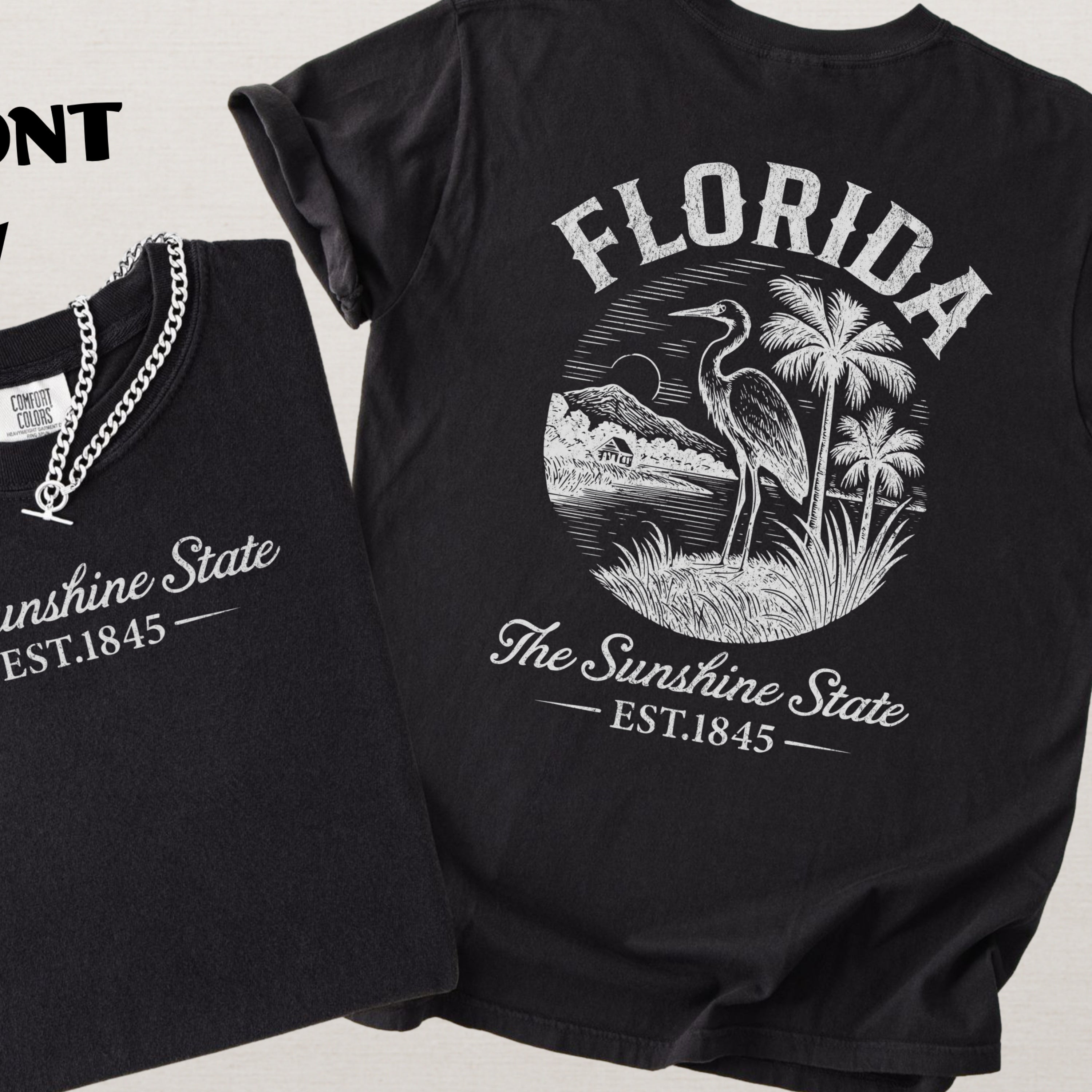 Florida Retro Sunshine State Comfort Colors Souvenir T-Shirt