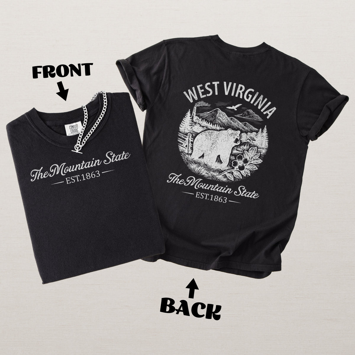 West Virginia Vintage Wild and Wonderful Comfort Colors Souvenir T-Shirt