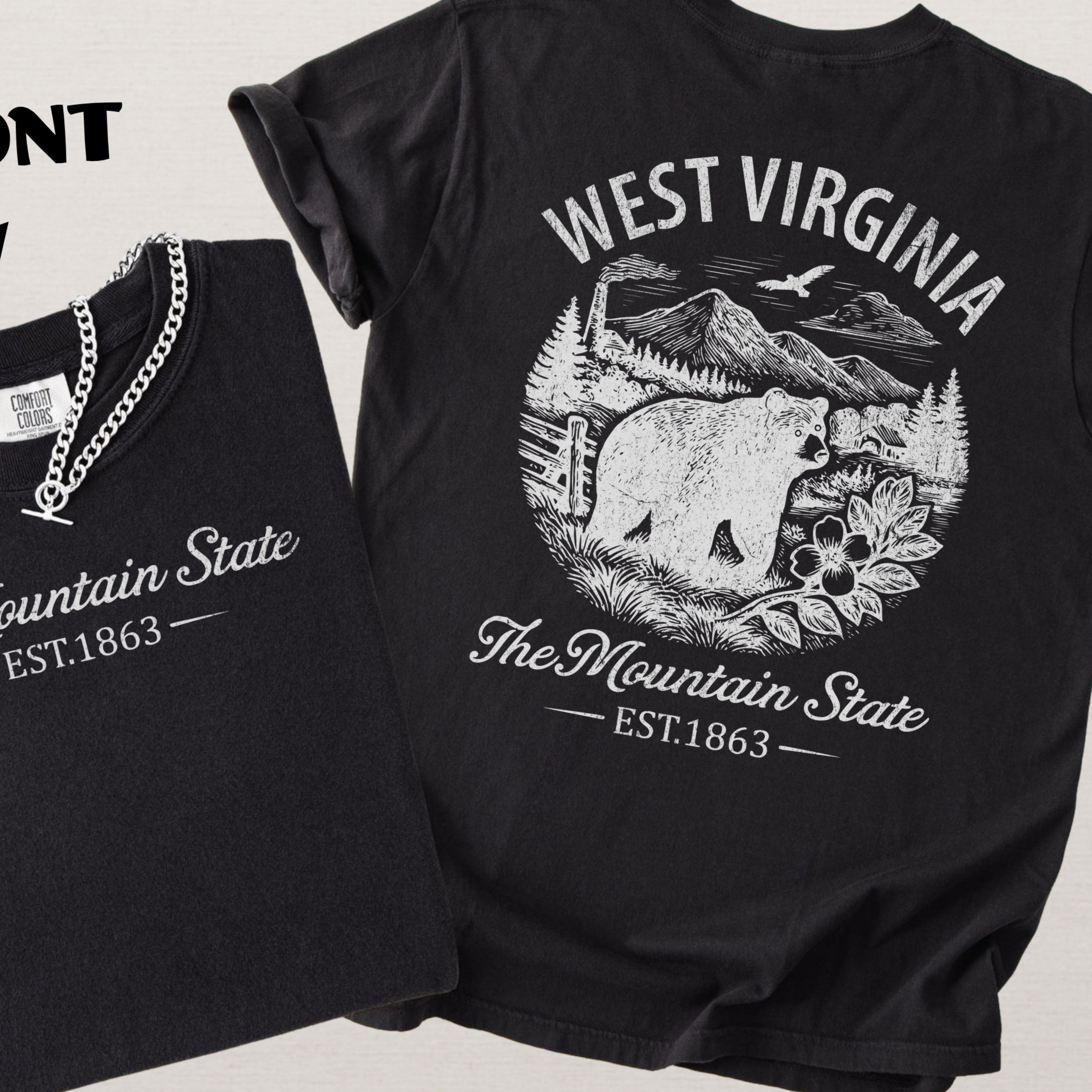 West Virginia Vintage Wild and Wonderful Comfort Colors Souvenir T-Shirt