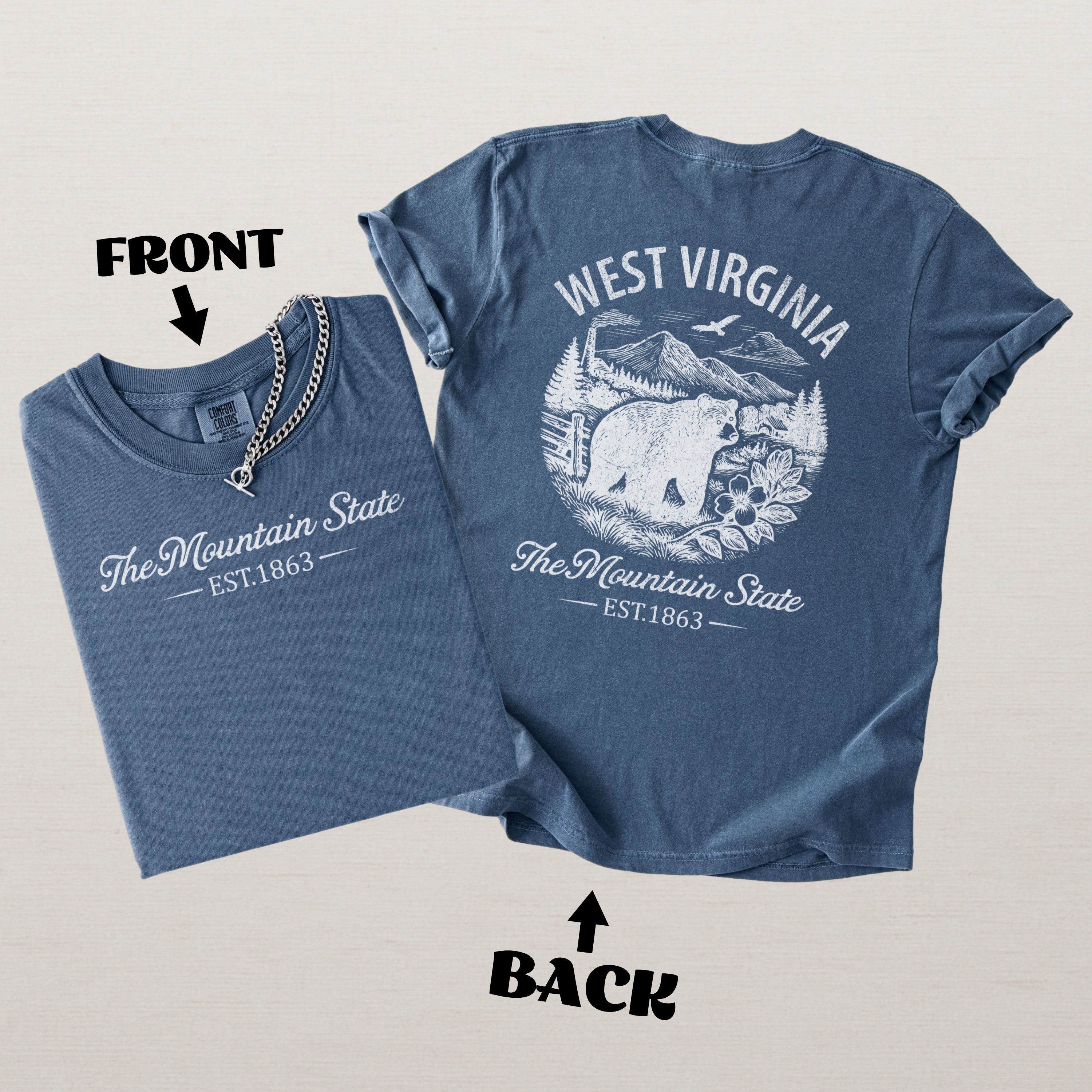 West Virginia Vintage Wild and Wonderful Comfort Colors Souvenir T-Shirt
