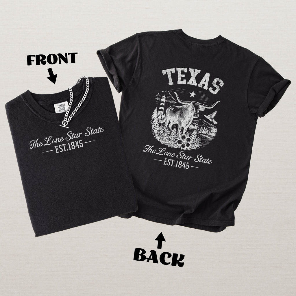 Texas Retro Lone Star Comfort Colors Souvenir T-Shirt