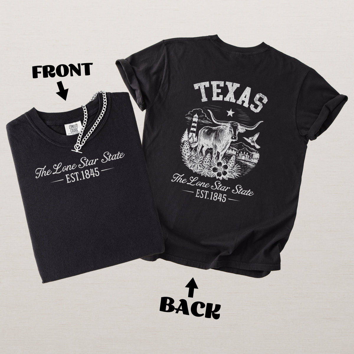Texas Retro Lone Star Comfort Colors Souvenir T-Shirt