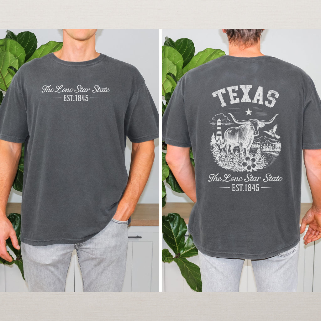Texas Retro Lone Star Comfort Colors Souvenir T-Shirt