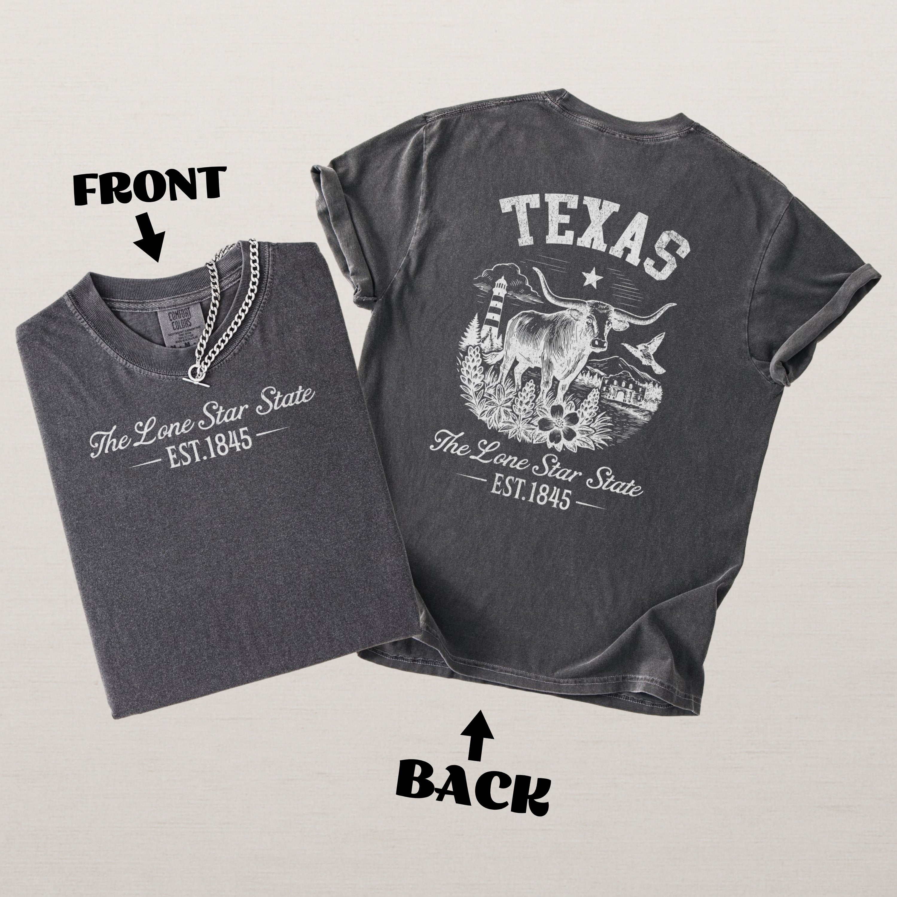 Texas Retro Lone Star Comfort Colors Souvenir T-Shirt