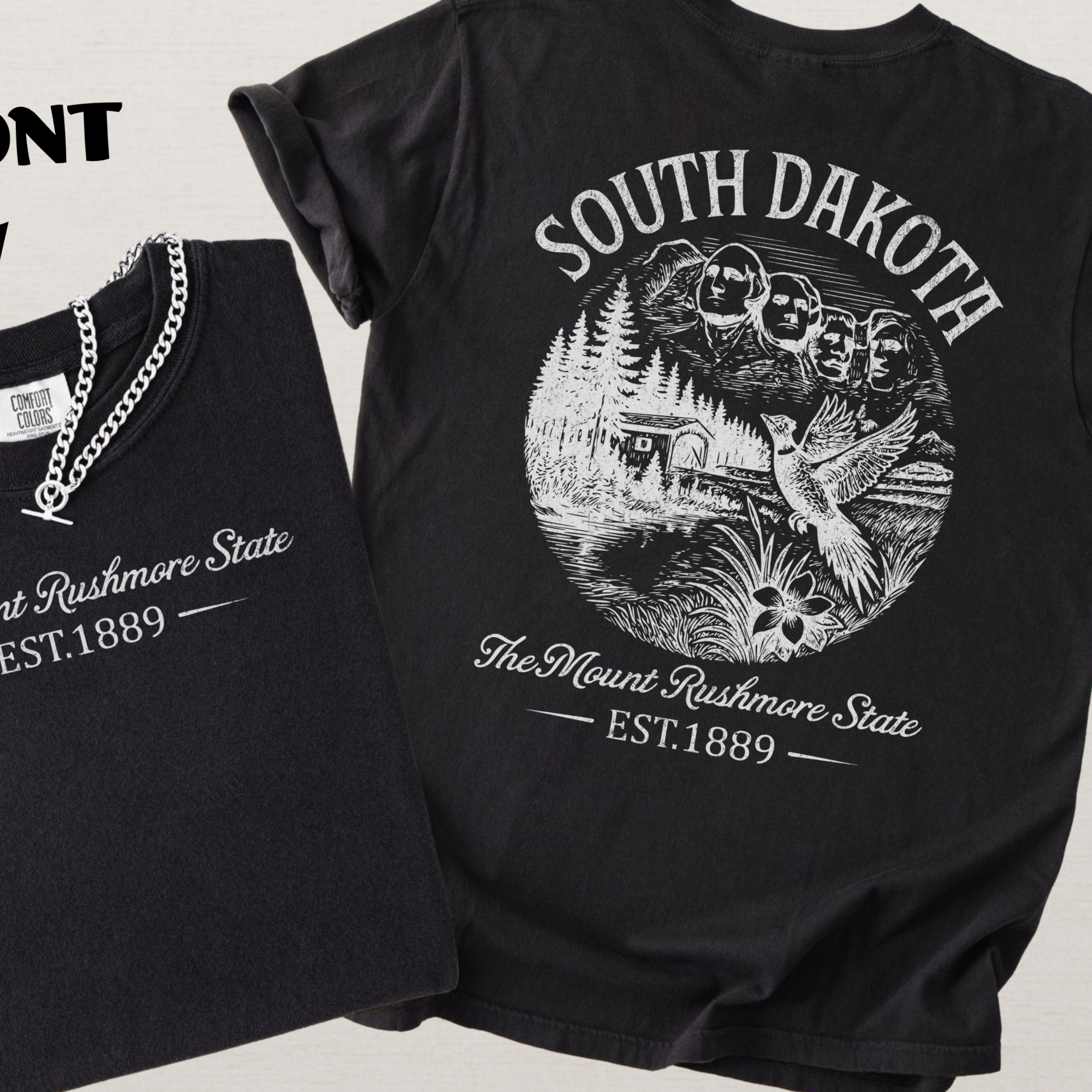 South Dakota Vintage Mount Rushmore Comfort Colors Souvenir T-Shirt