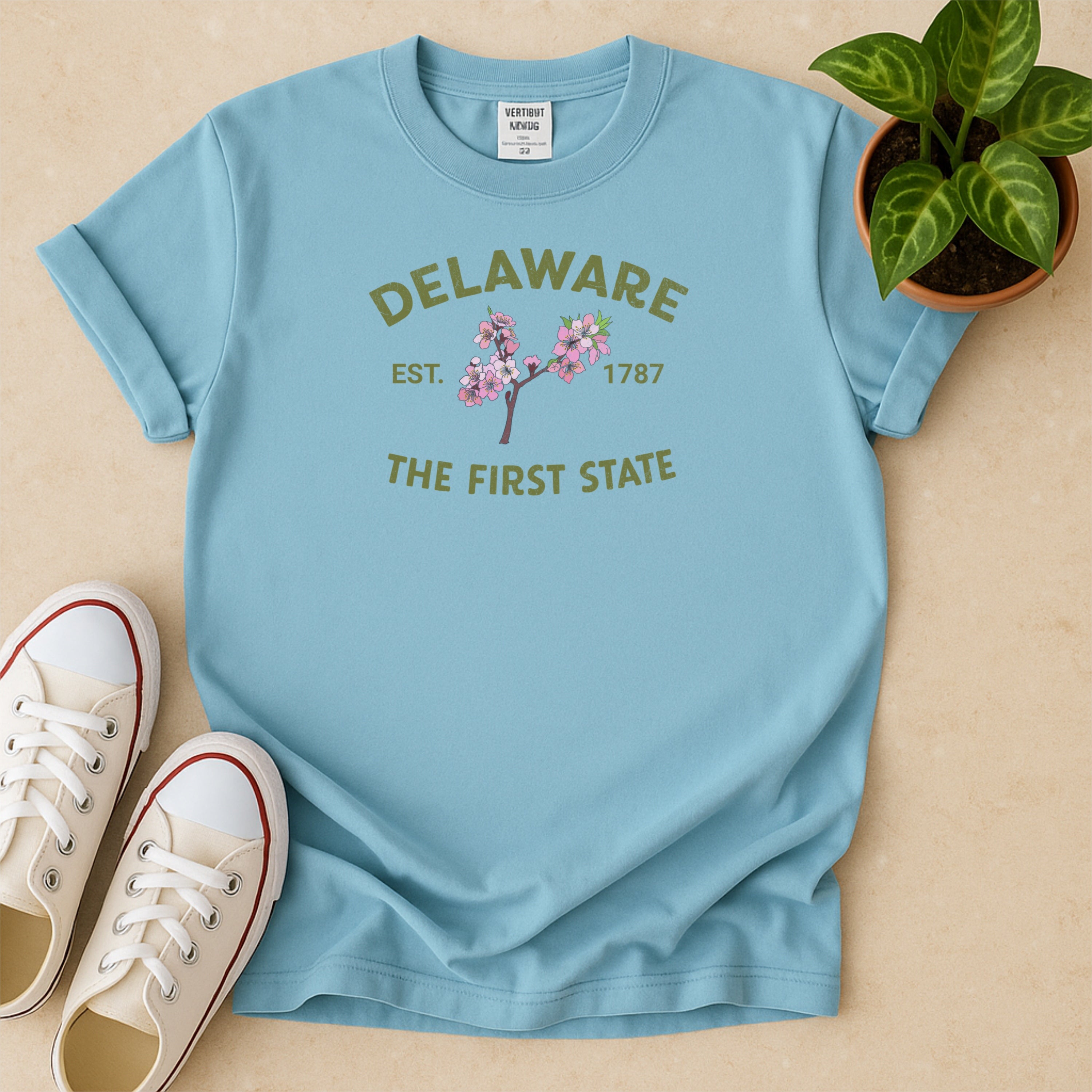 Delaware State Flower Peach Blossom Comfort Colors T-Shirt