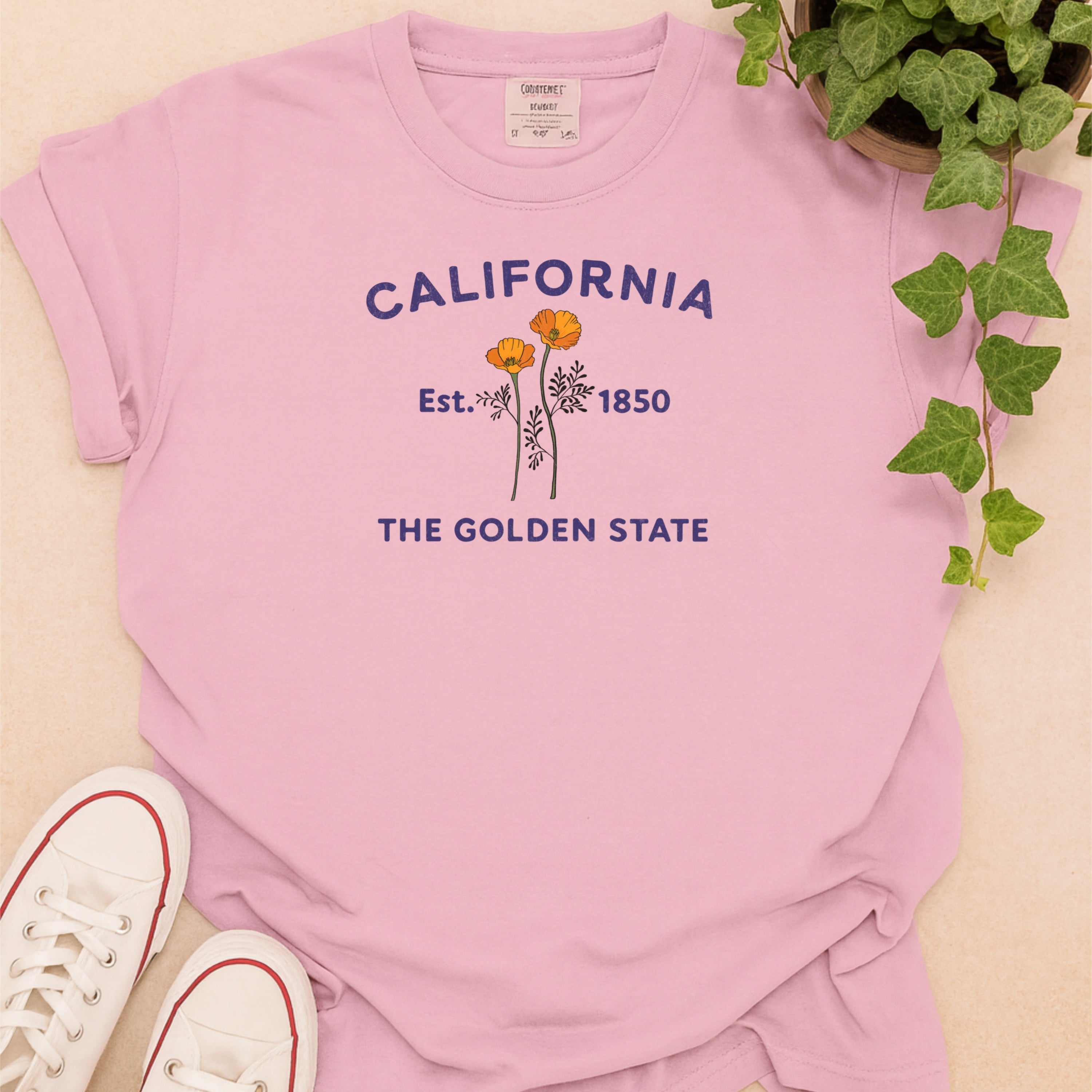 California State Flower Golden Poppy Comfort Colors Souvenir T-Shirt