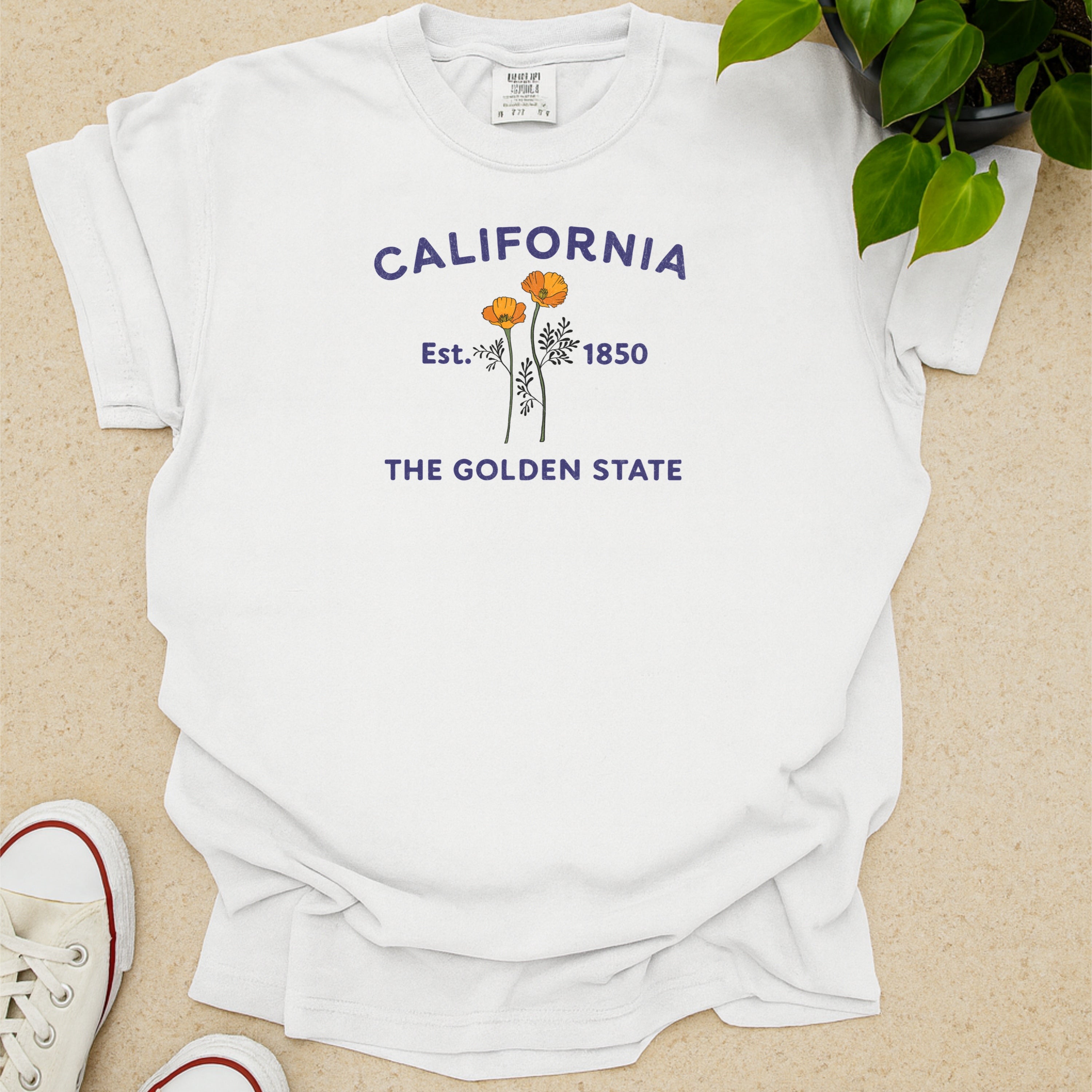 California State Flower Golden Poppy Comfort Colors Souvenir T-Shirt
