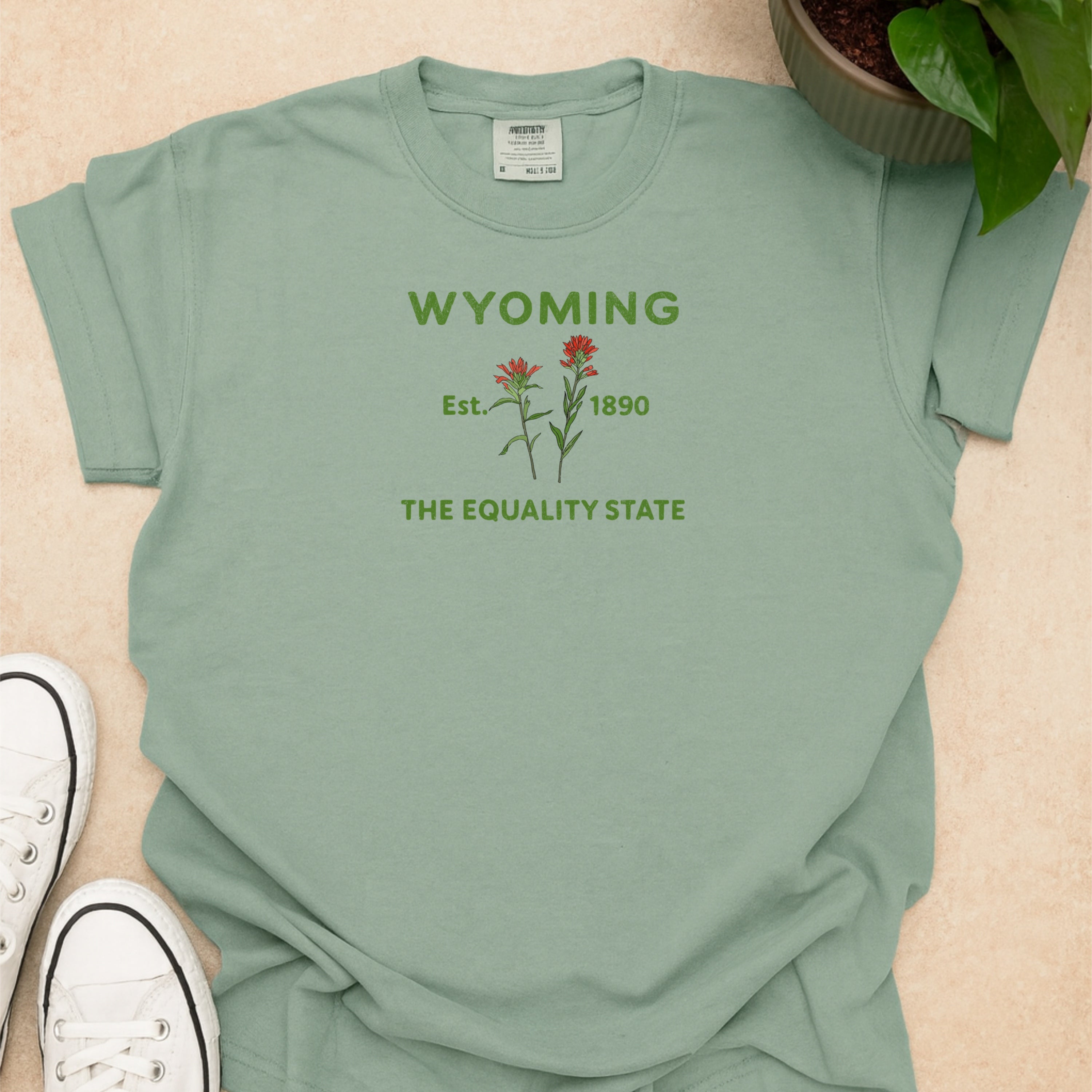 Wyoming State Flower Indian Paintbrush Comfort Colors Souvenir T-Shirt