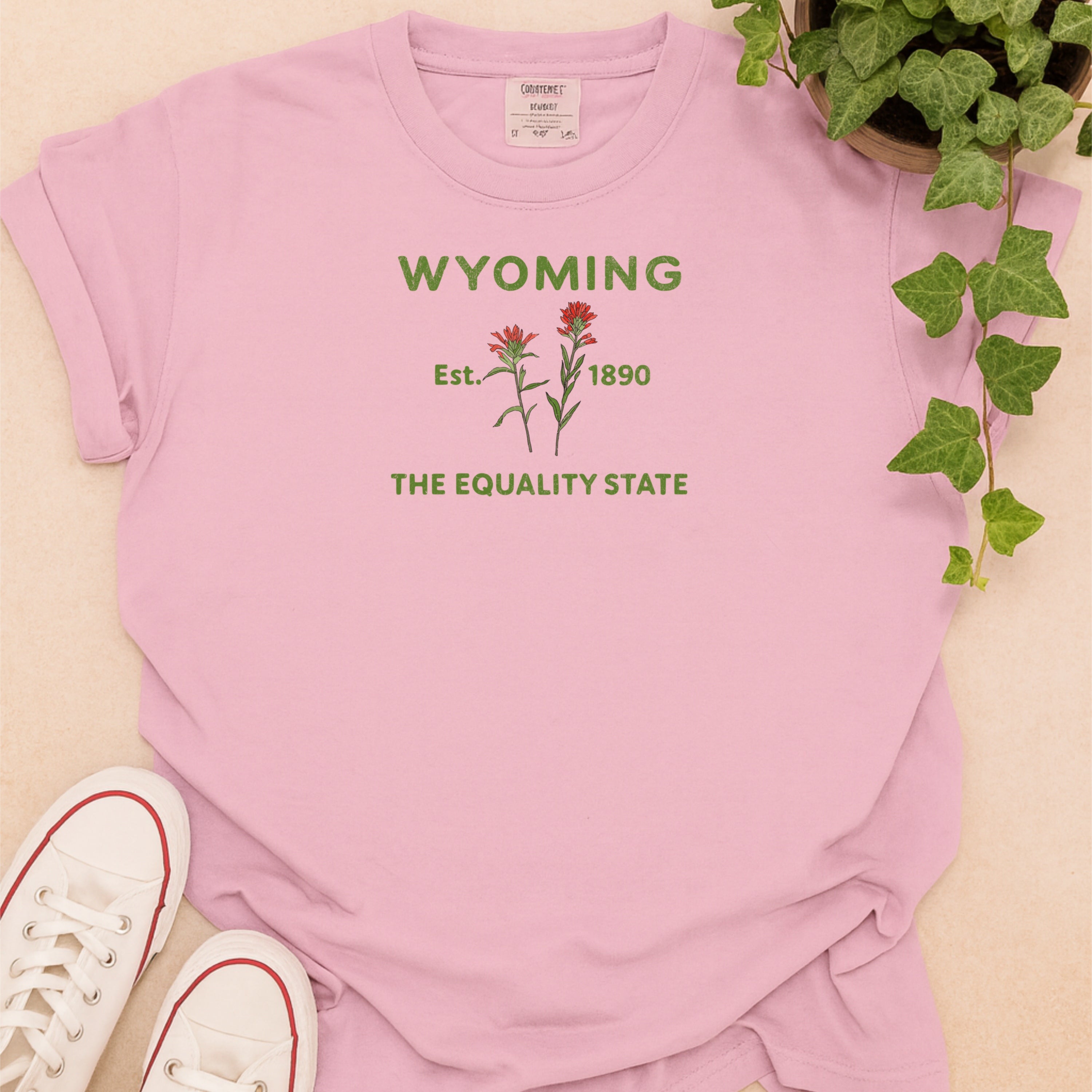 Wyoming State Flower Indian Paintbrush Comfort Colors Souvenir T-Shirt