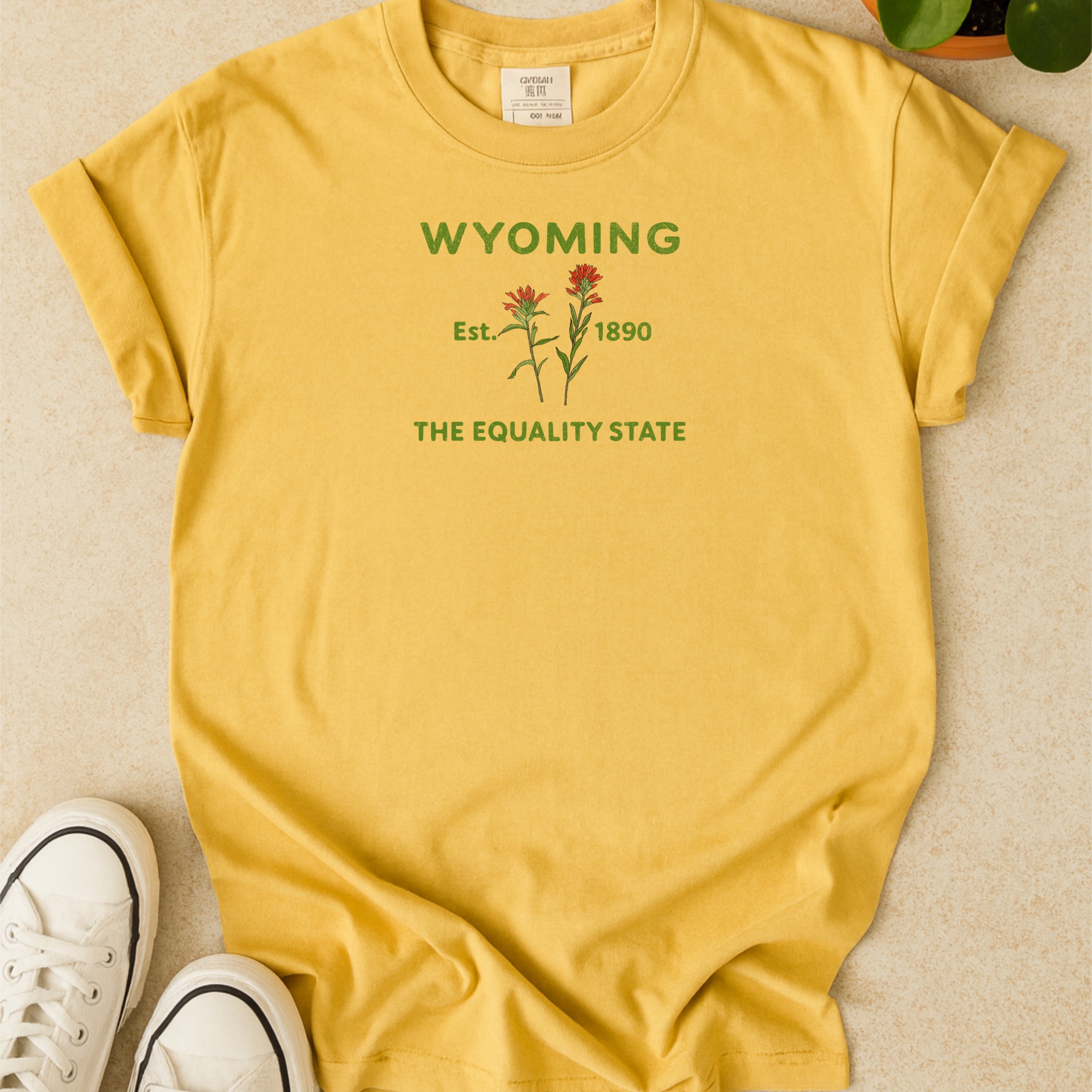Wyoming State Flower Indian Paintbrush Comfort Colors Souvenir T-Shirt