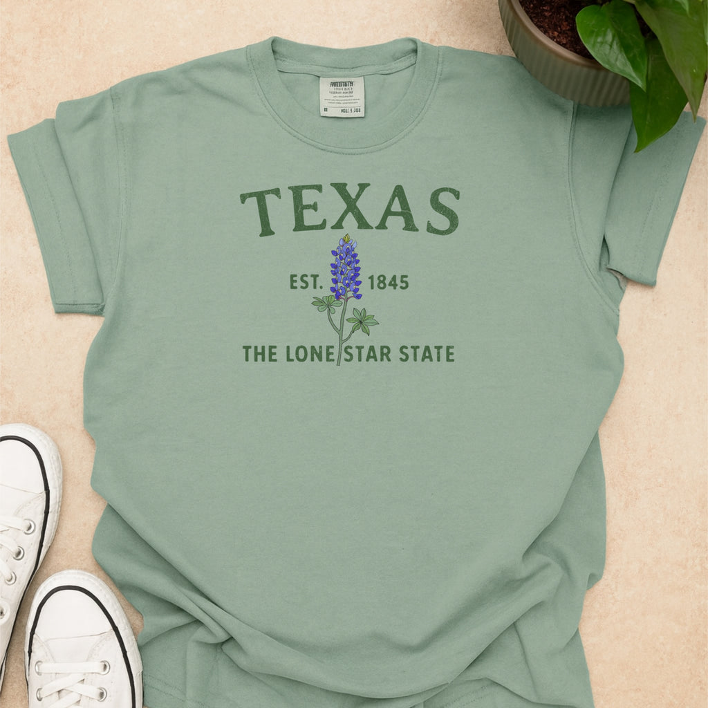 Texas State Flower Bluebonnet Comfort Colors Souvenir T-Shirt