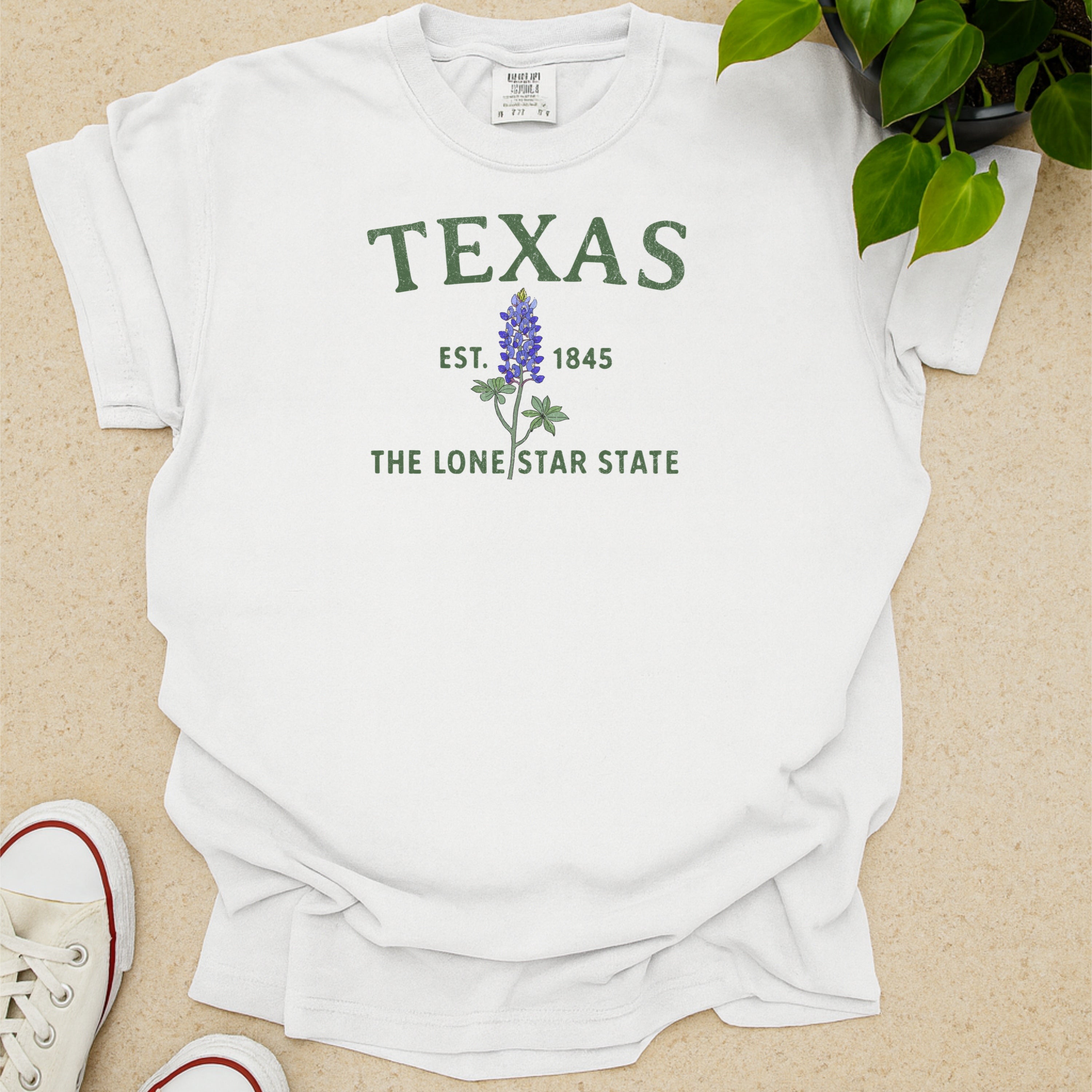 Texas State Flower Bluebonnet Comfort Colors Souvenir T-Shirt