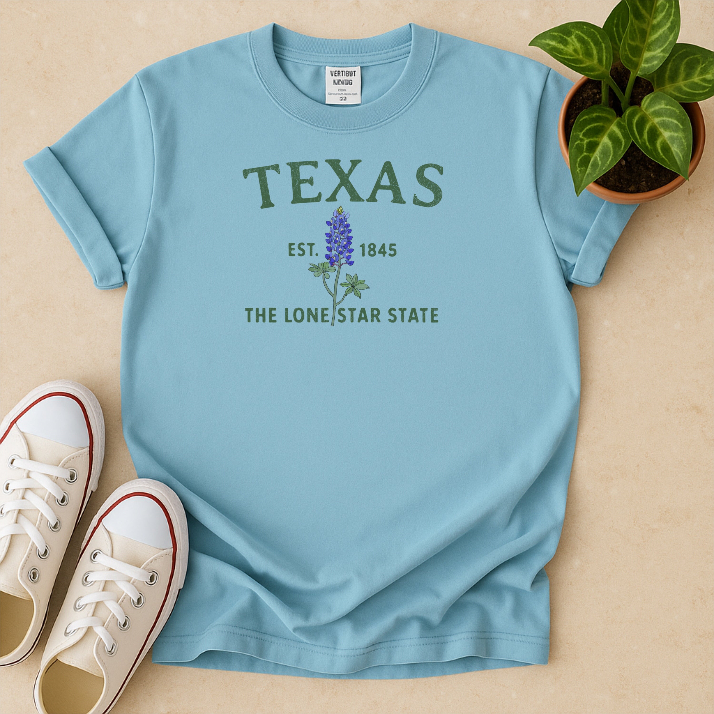Texas State Flower Bluebonnet Comfort Colors Souvenir T-Shirt