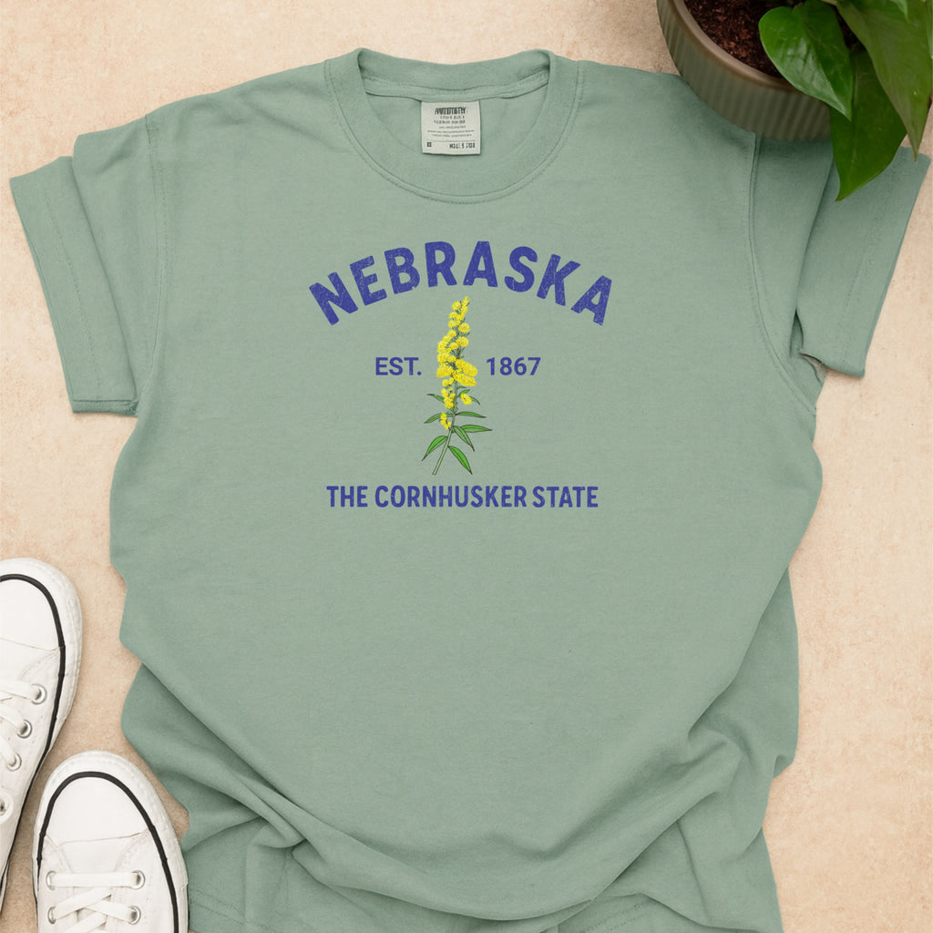 Nebraska State Flower Goldenrod Comfort Colors Souvenir T-Shirt