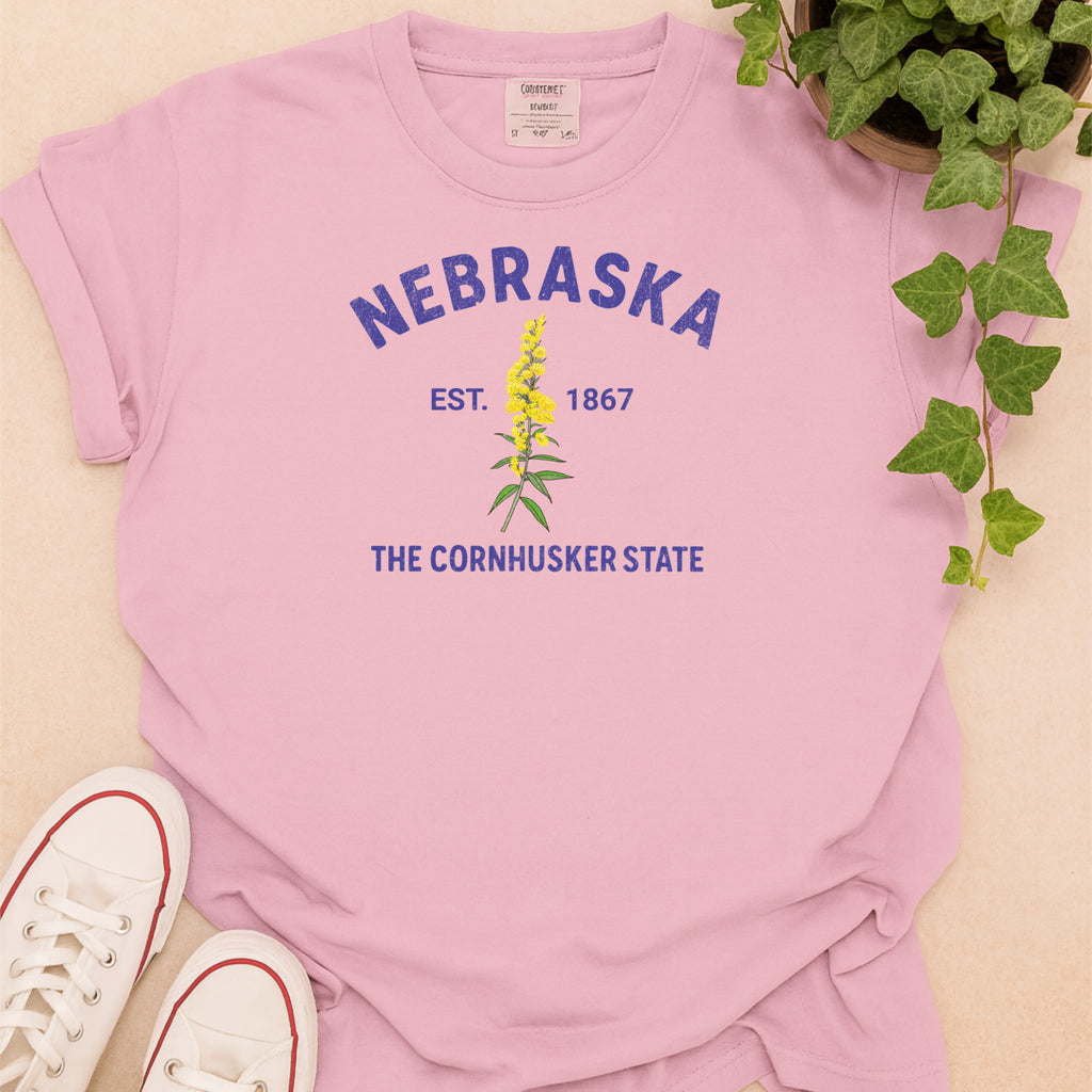 Nebraska State Flower Goldenrod Comfort Colors Souvenir T-Shirt