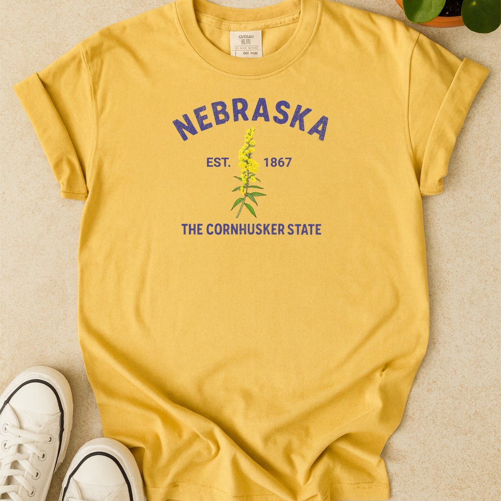 Nebraska State Flower Goldenrod Comfort Colors Souvenir T-Shirt