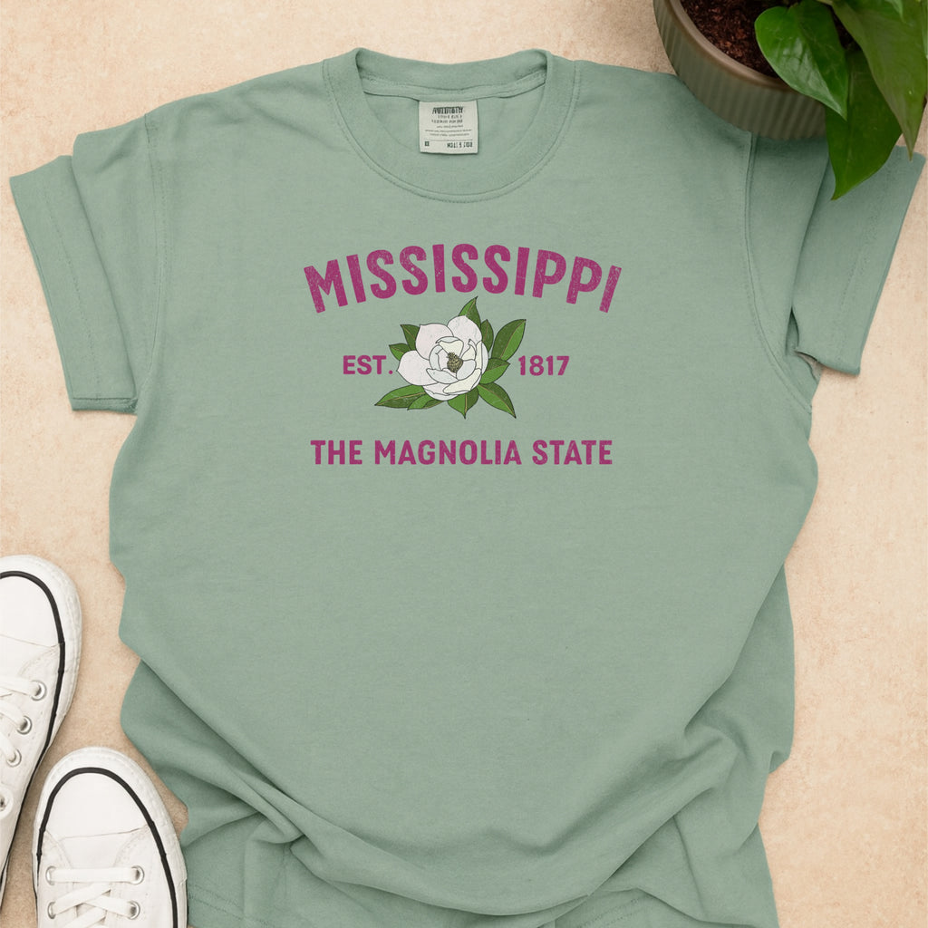 Mississippi State Flower Magnolia Comfort Colors Souvenir T-Shirt