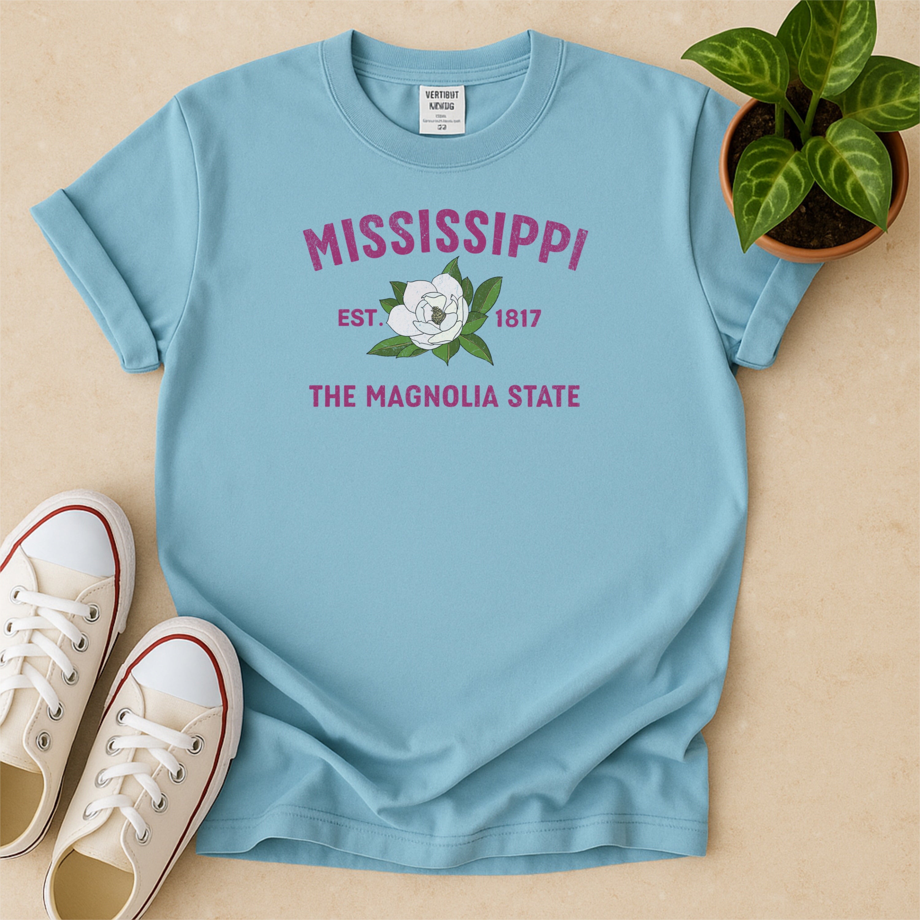 Mississippi State Flower Magnolia Comfort Colors Souvenir T-Shirt