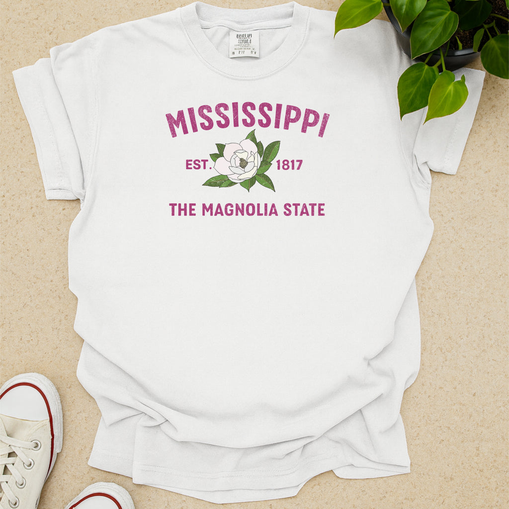 Mississippi State Flower Magnolia Comfort Colors Souvenir T-Shirt