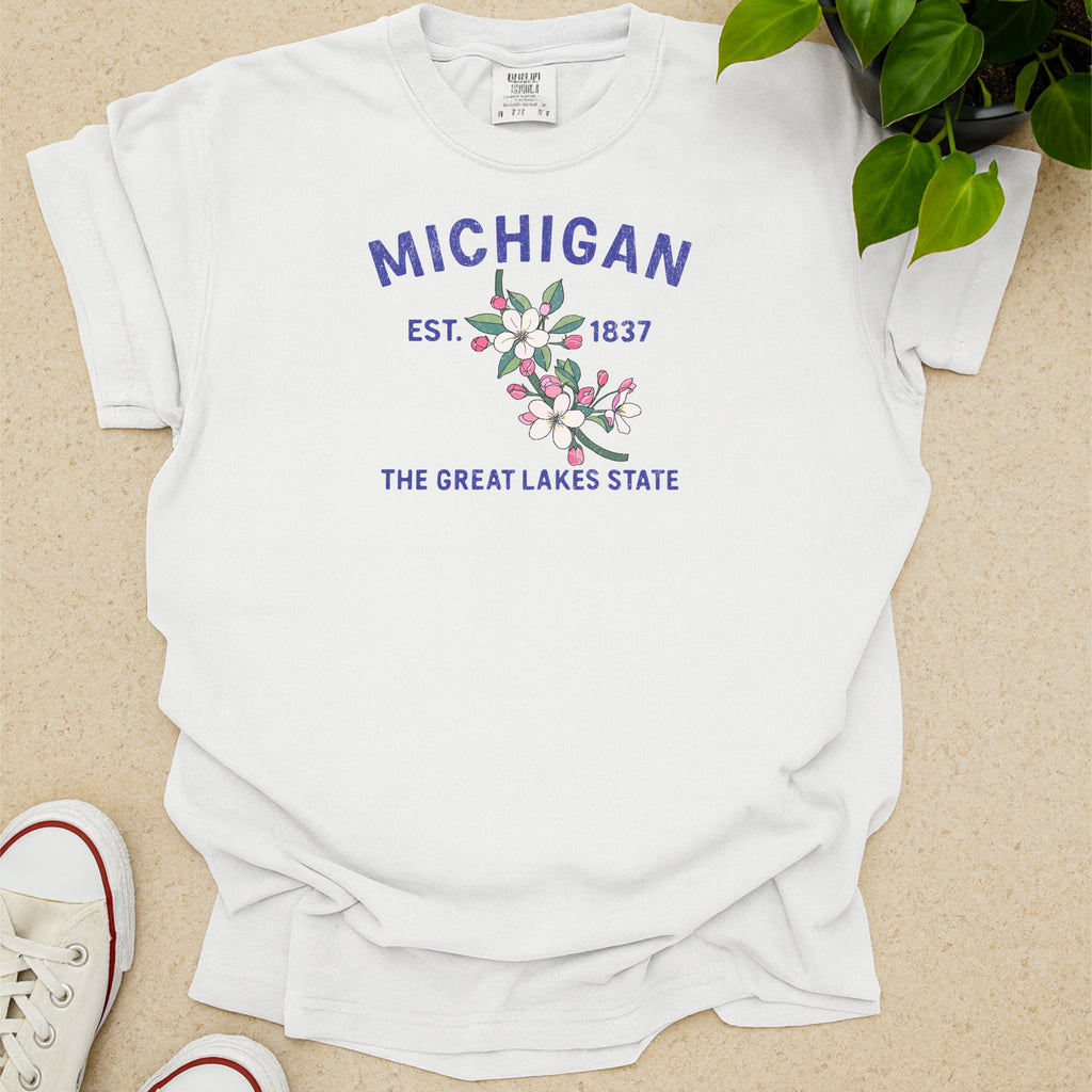 Michigan State Flower Apple Blossom Comfort Colors Souvenir T-Shirt