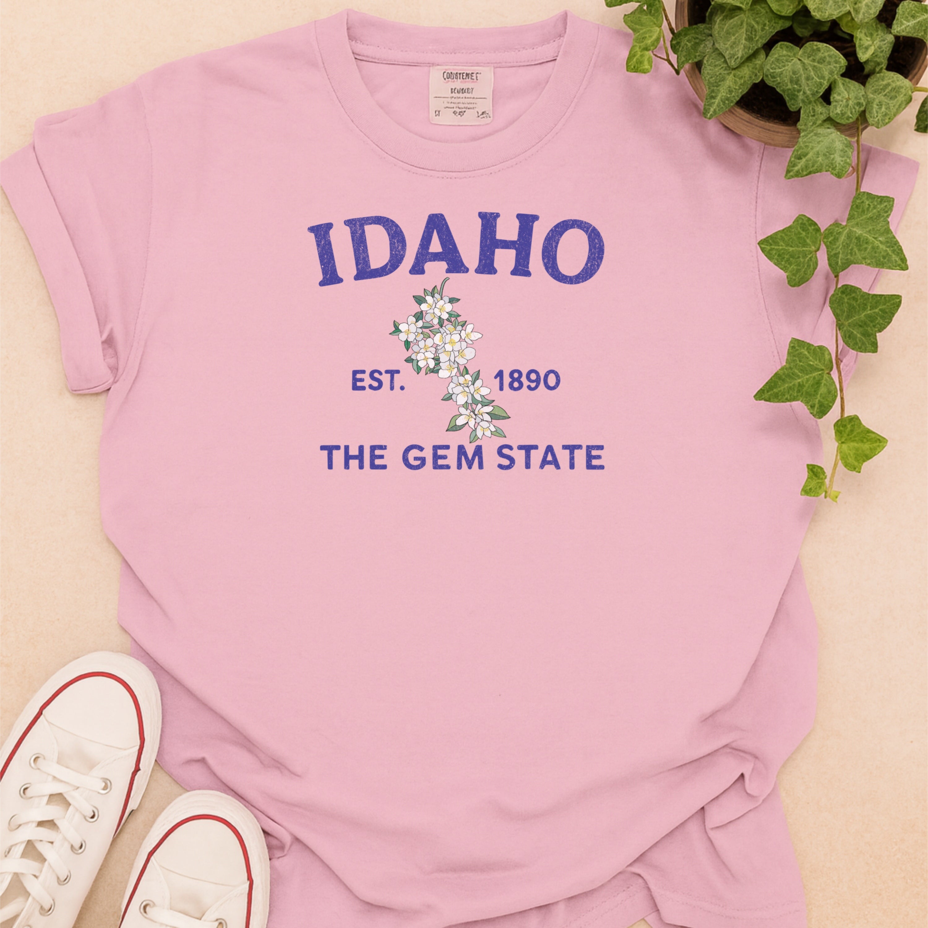 Idaho State Flower Syringa Comfort Colors Souvenir T-Shirt