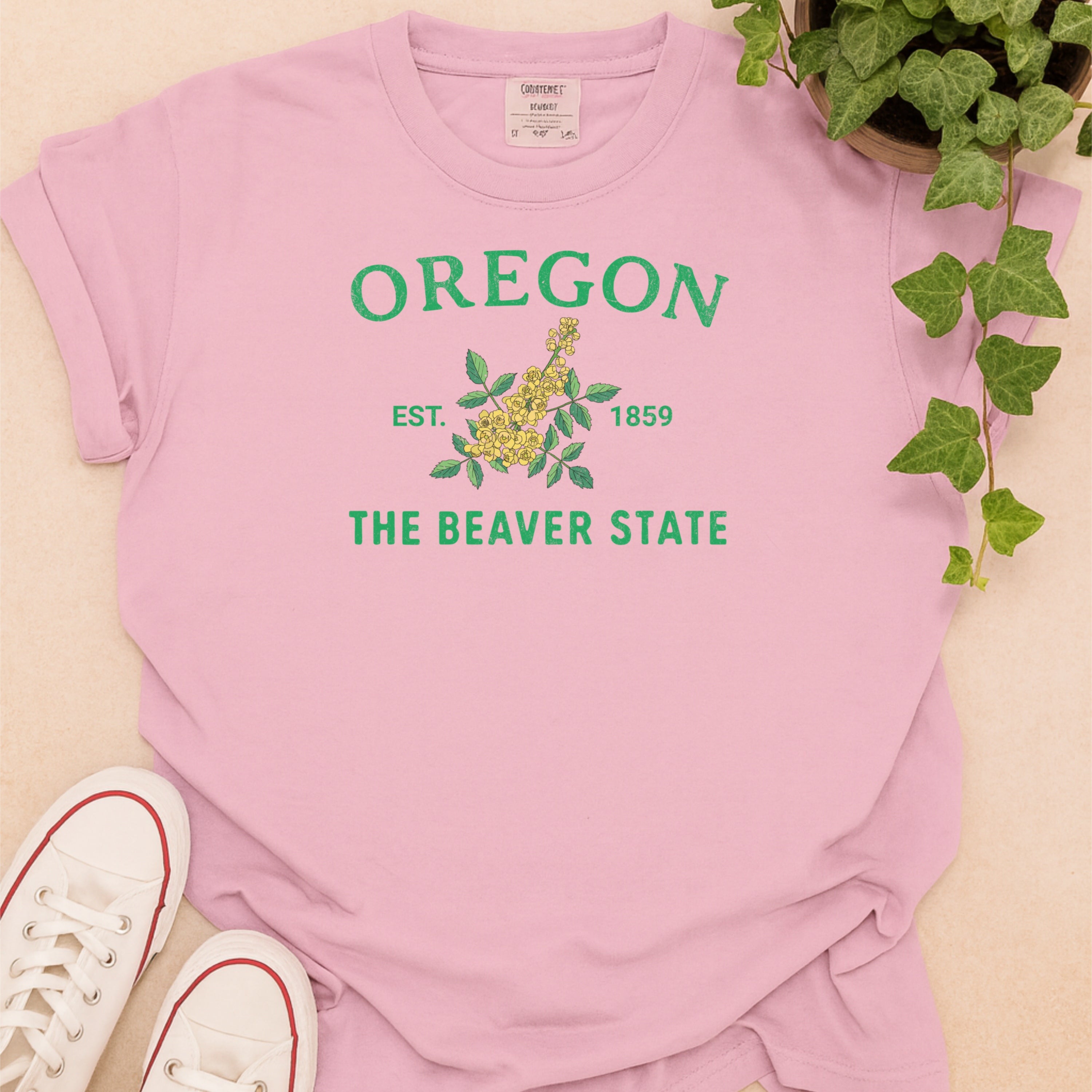 Oregon State Flower Grape Blossom Comfort Colors Souvenir T-Shirt