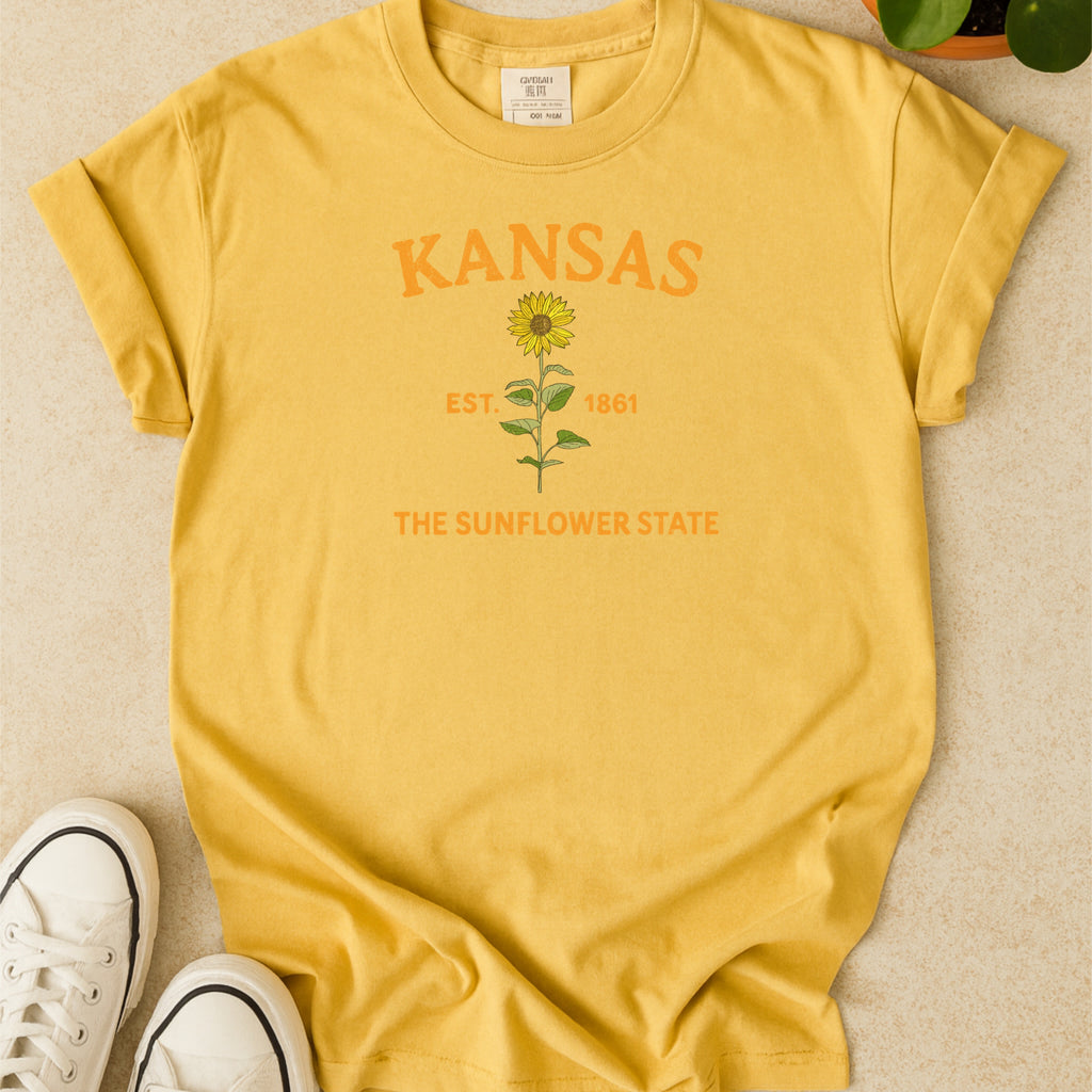 Kansas State Flower Sunflower Comfort Colors Souvenir T-Shirt