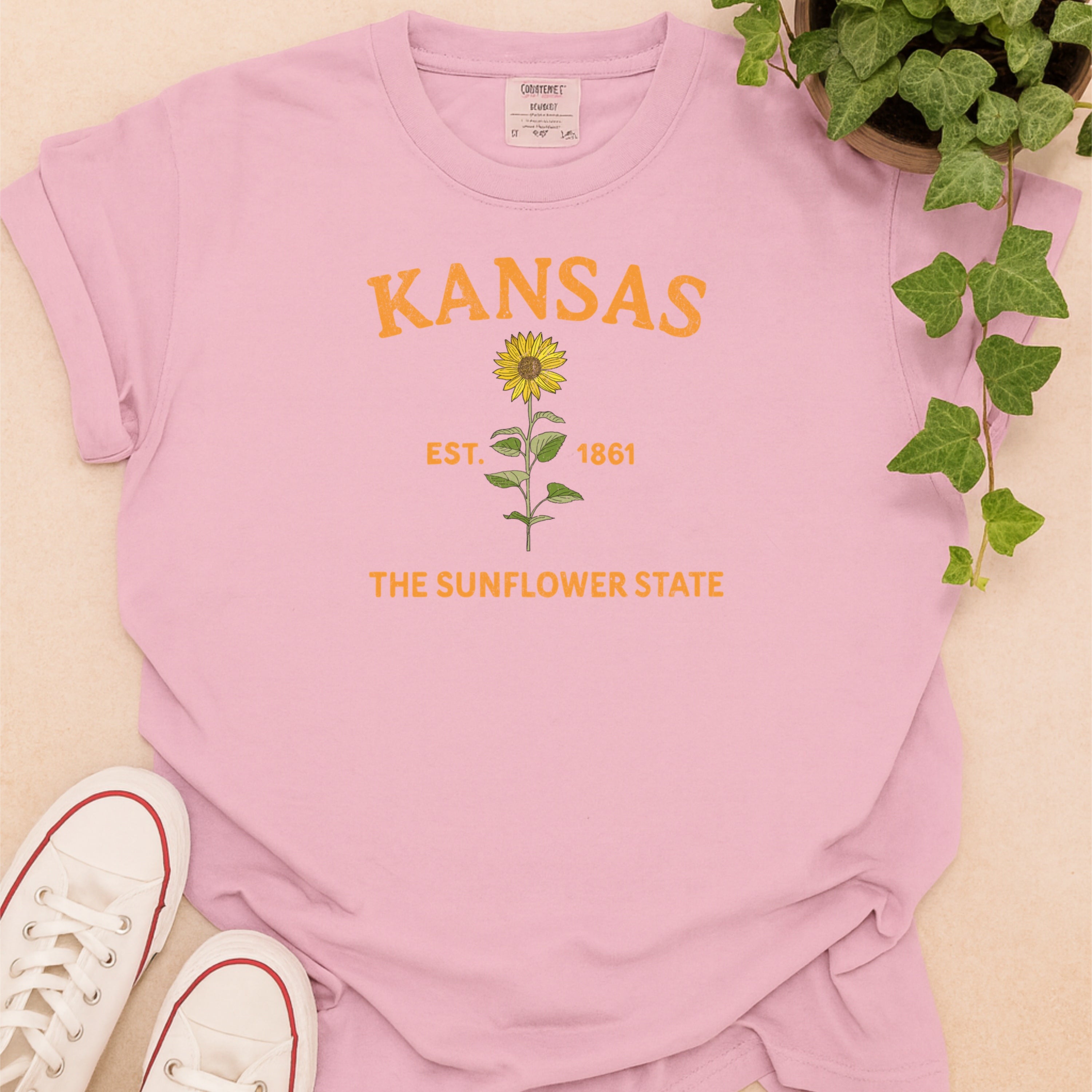 Kansas State Flower Sunflower Comfort Colors Souvenir T-Shirt