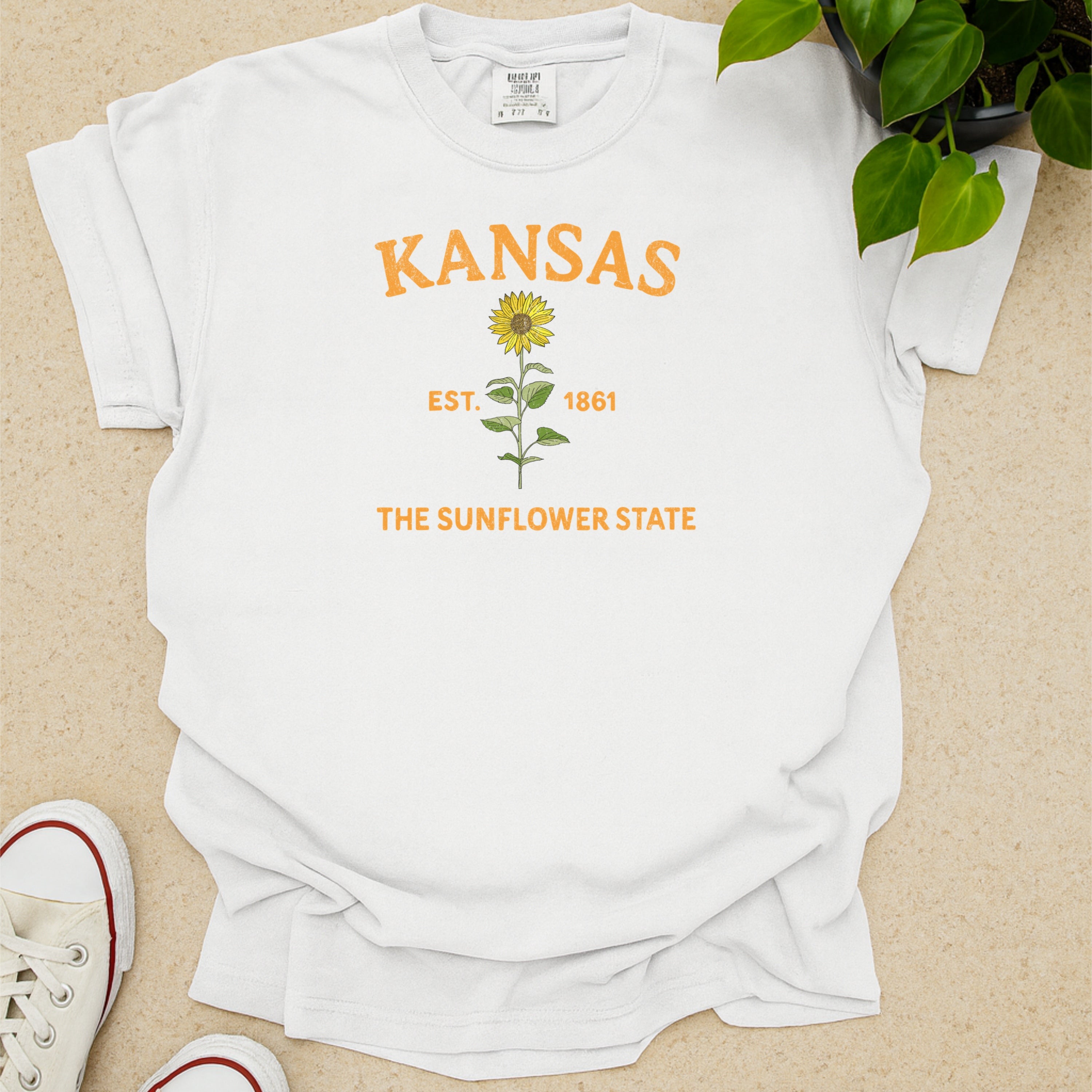 Kansas State Flower Sunflower Comfort Colors Souvenir T-Shirt