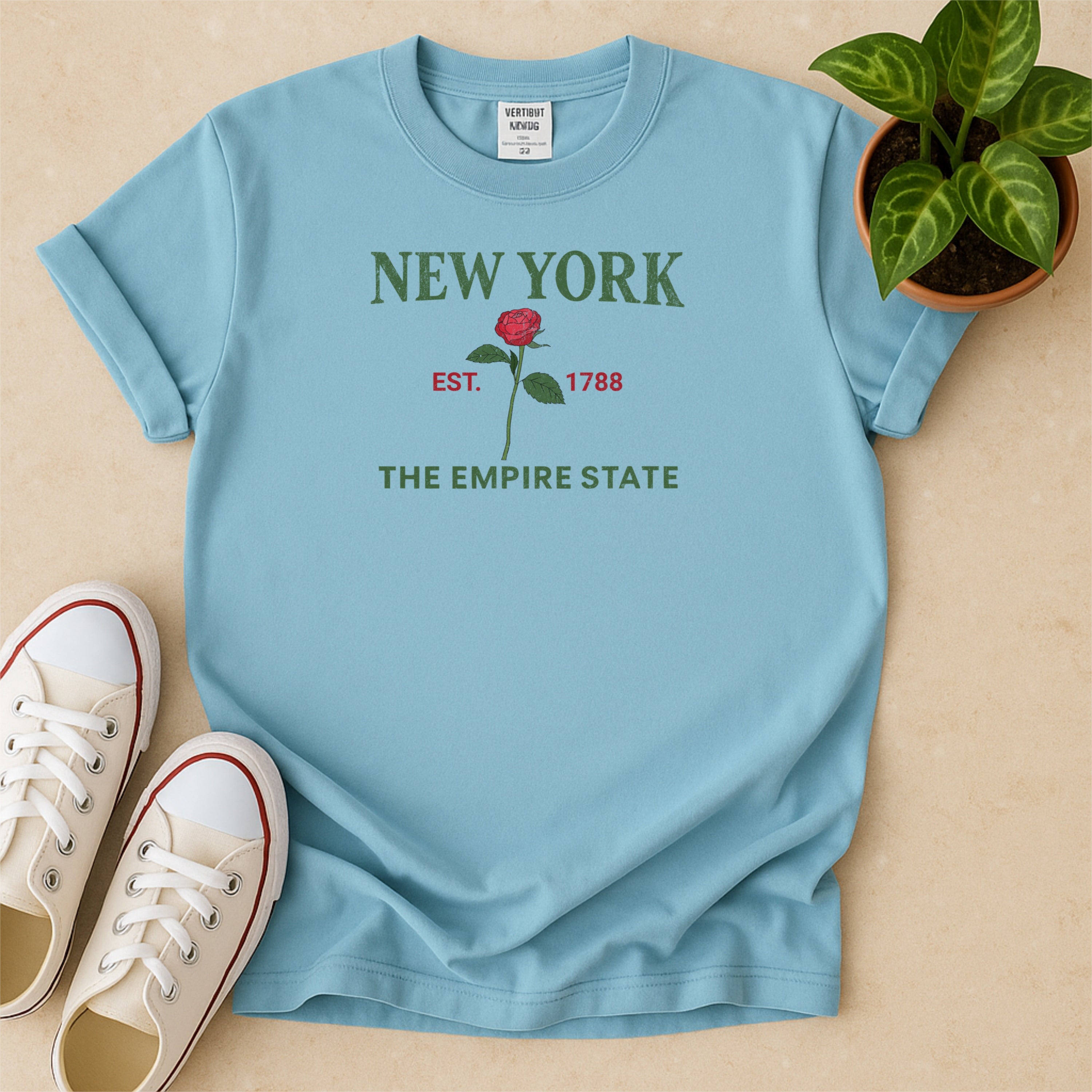 New York State Flower Rose Comfort Colors Souvenir T-Shirt